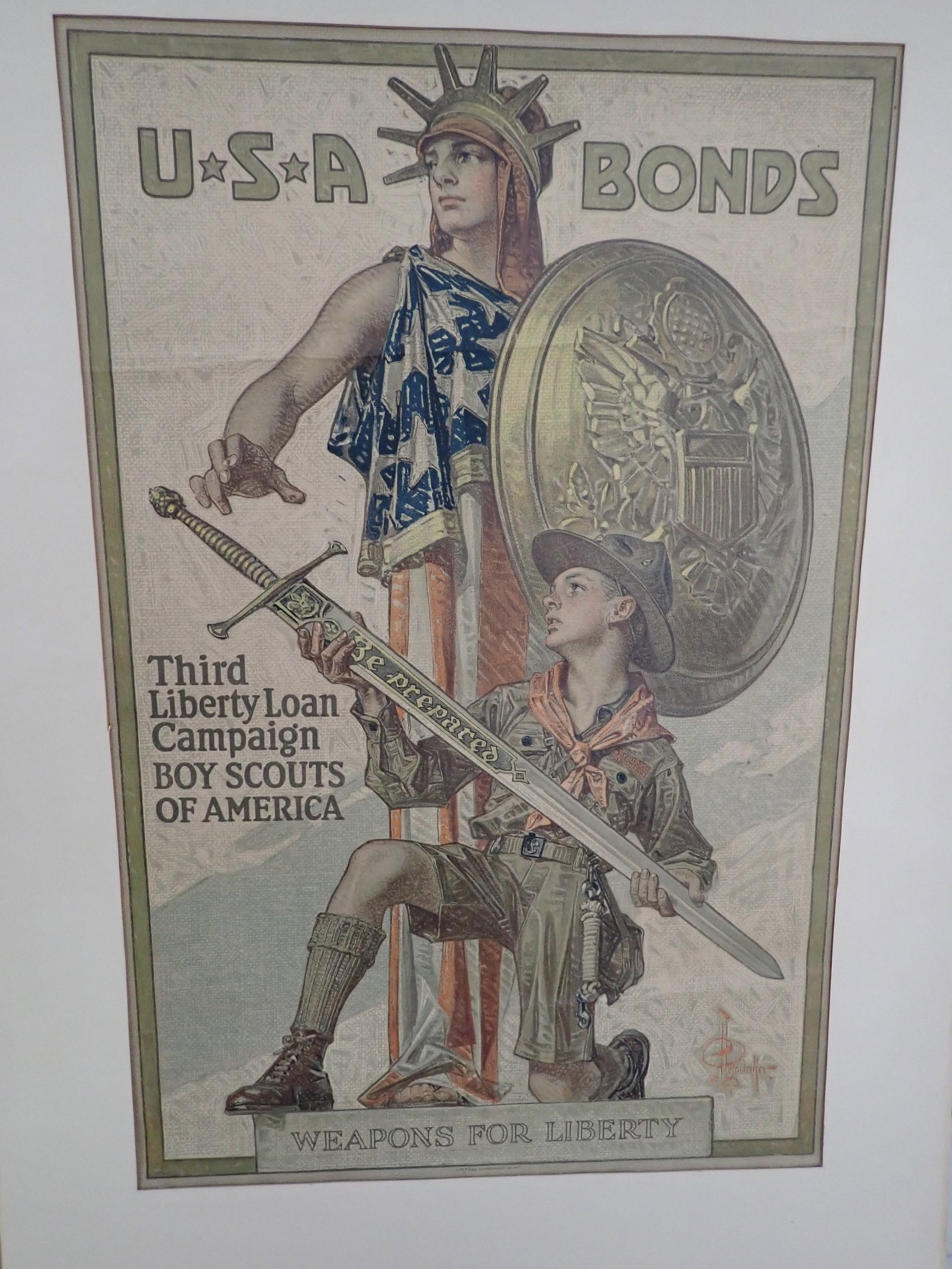 1918 USA Liberty Bonds Boy Scout Poster (1 of 10)