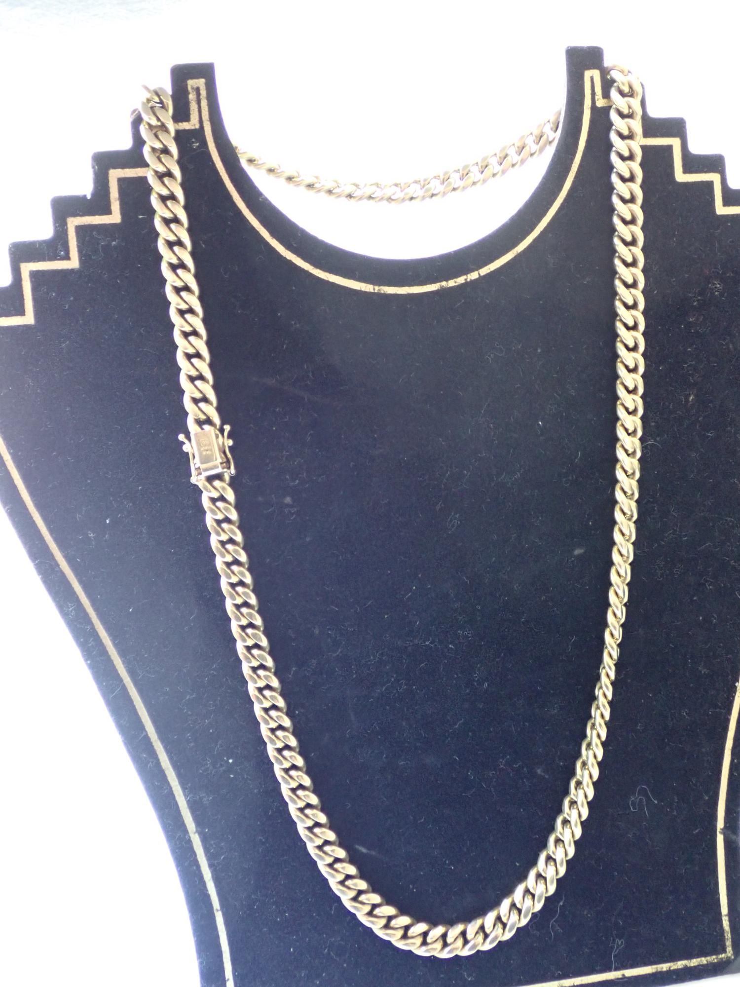 14K Gold Italian 22" Chain: 104.6 grams
