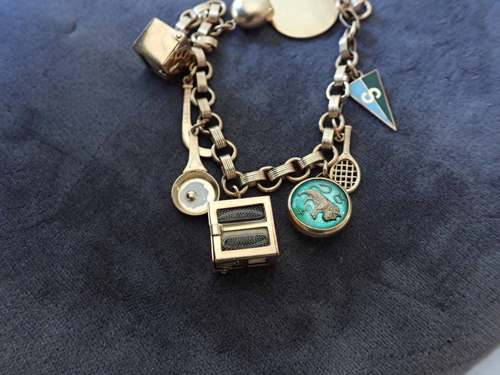 14K Charm Bracelet with 14K Charms: 23.8 grams