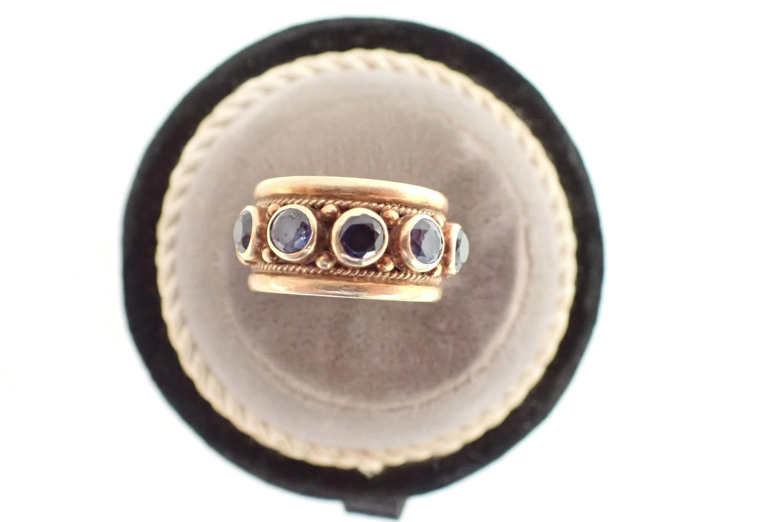 14K IL Ring with Sapphires - 4