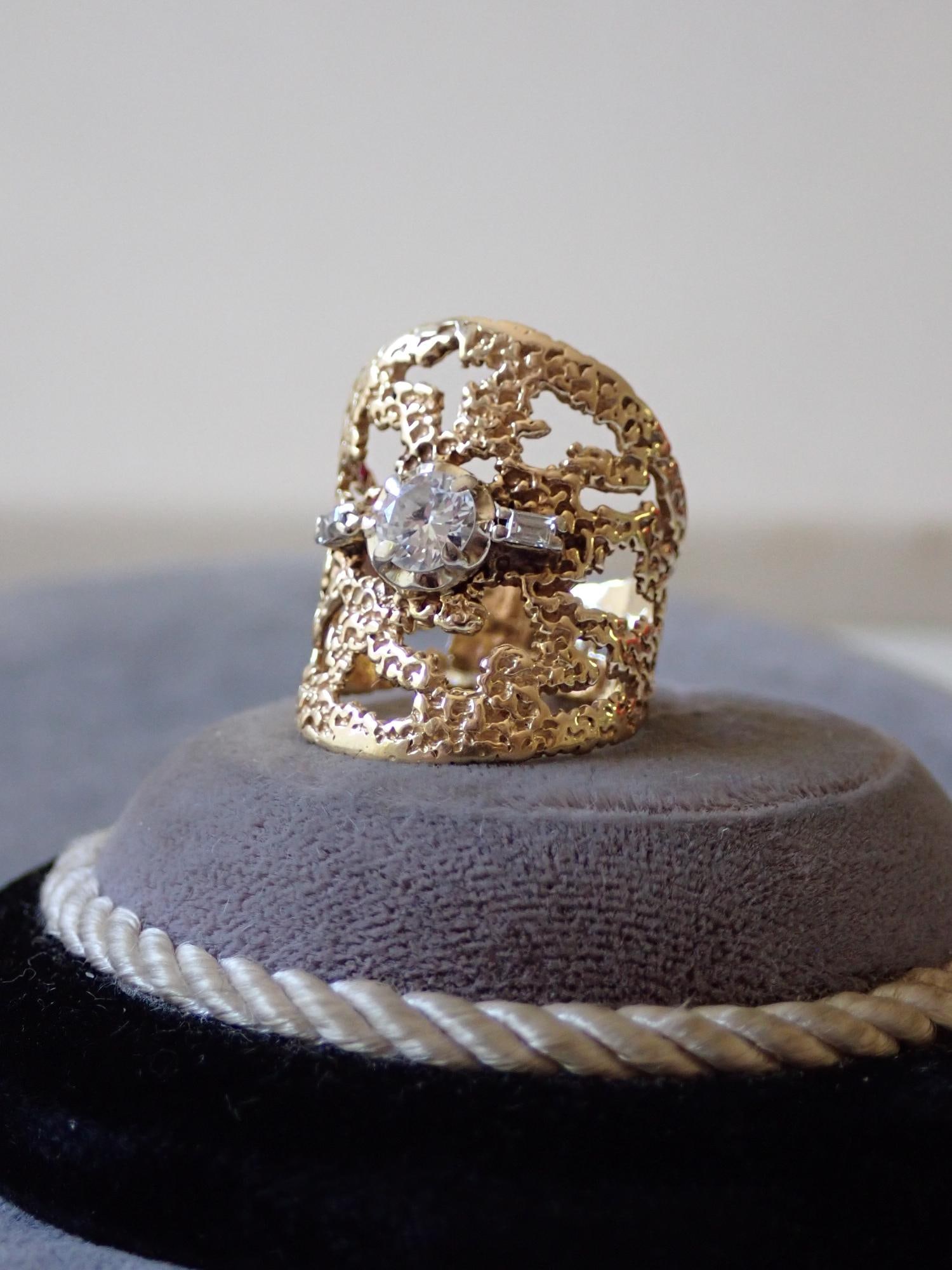 14K and Diamond Ring - 7