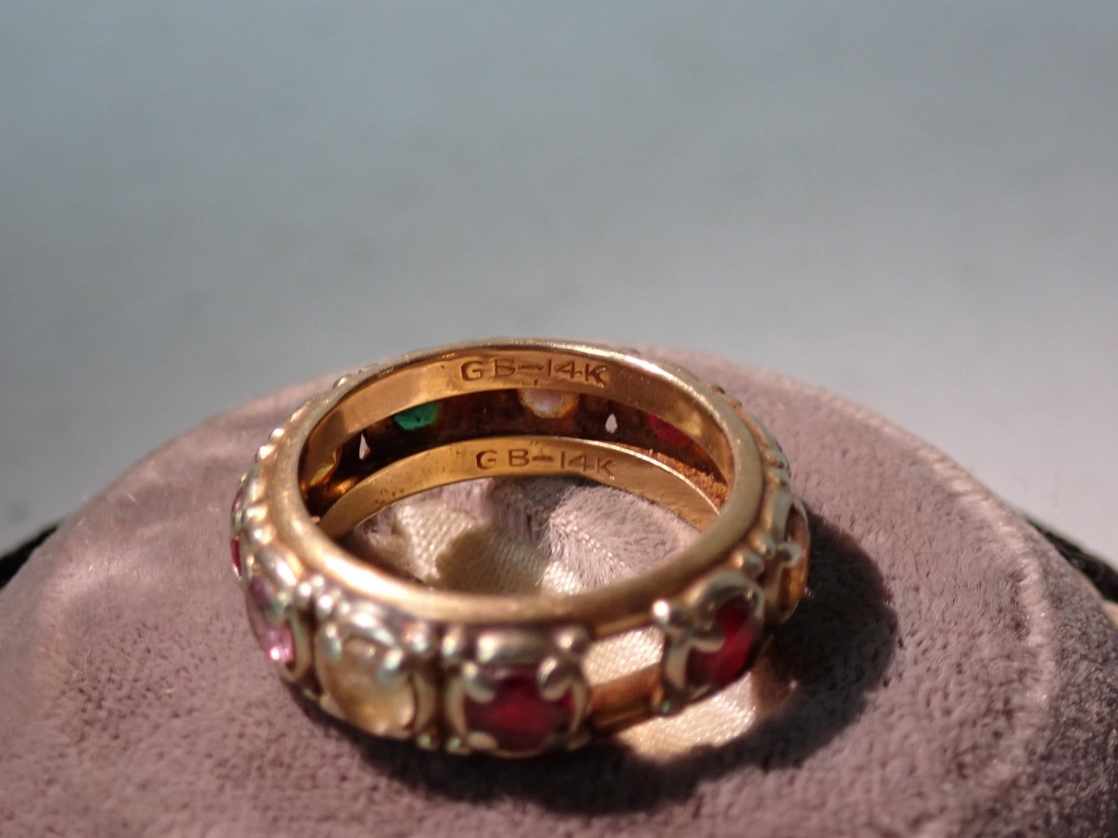 14K Marked GB Ring - 9
