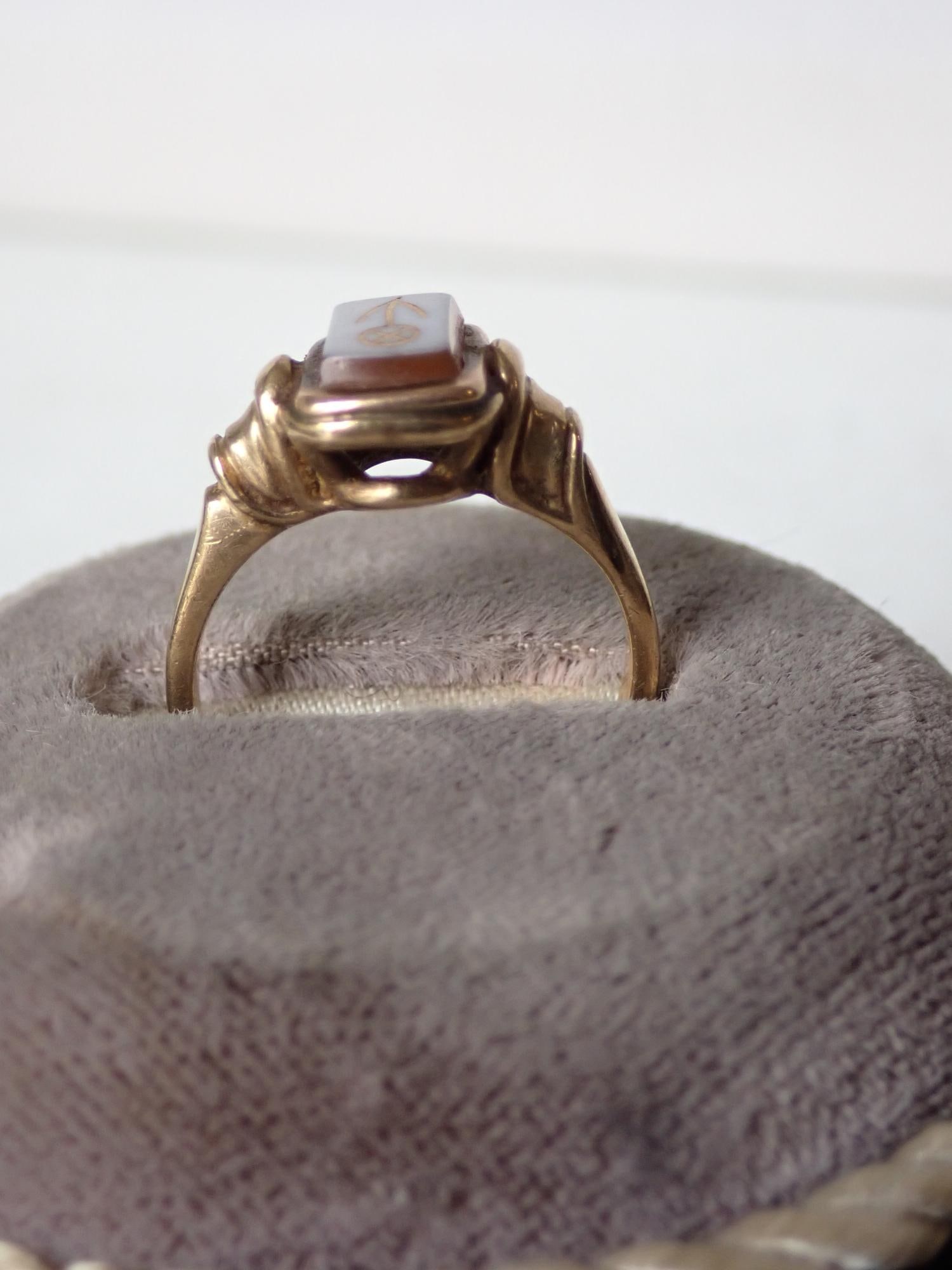 10K Emerald Created Ring - 2