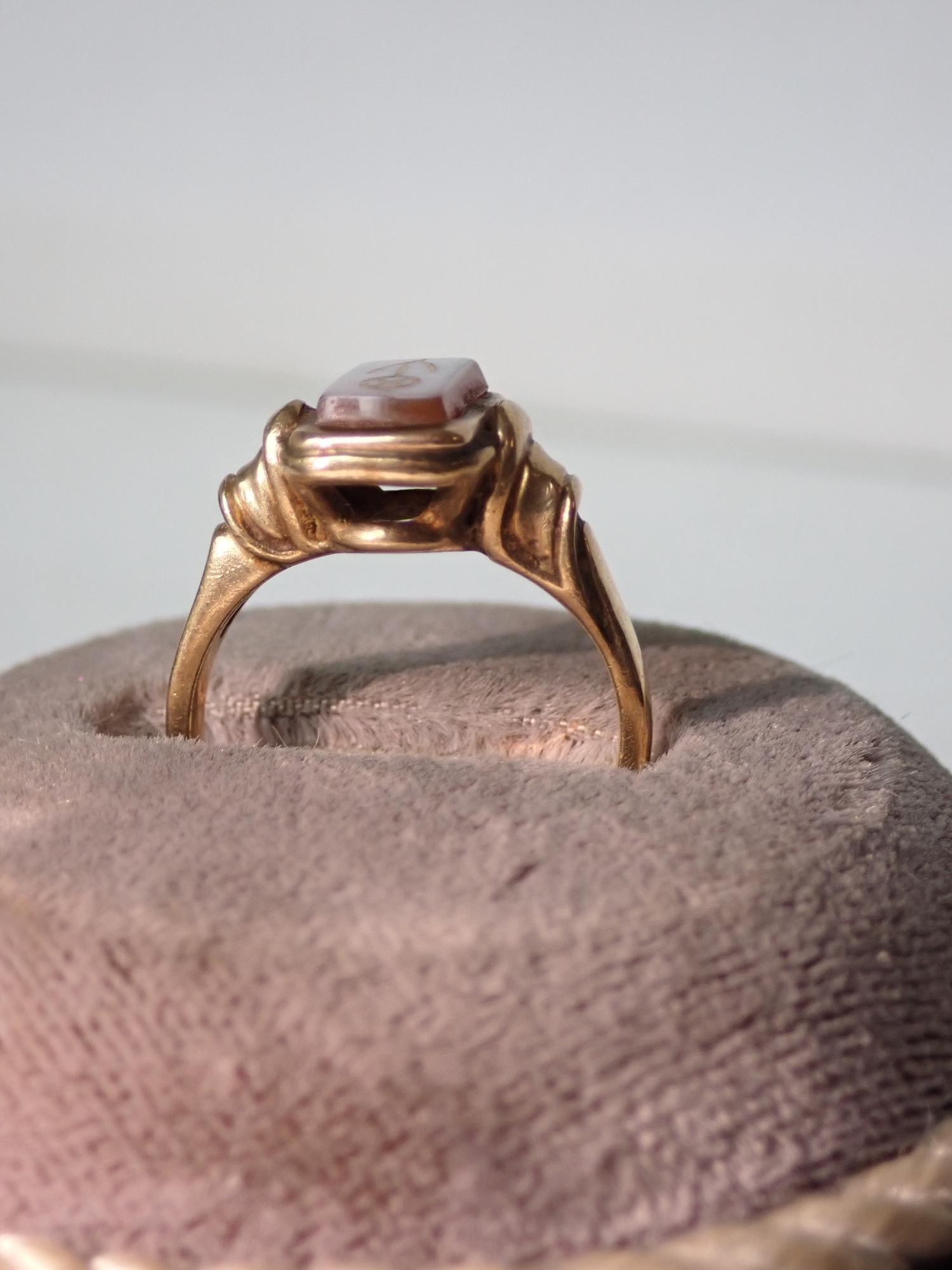 10K Emerald Created Ring - 4
