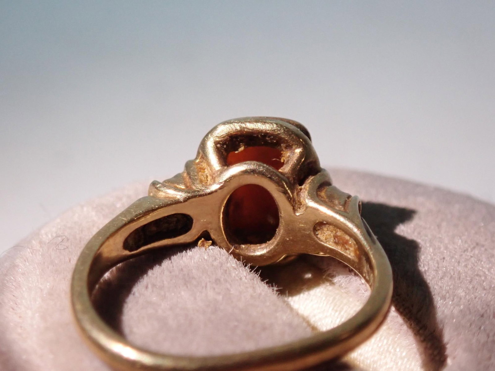 10K Emerald Created Ring - 7