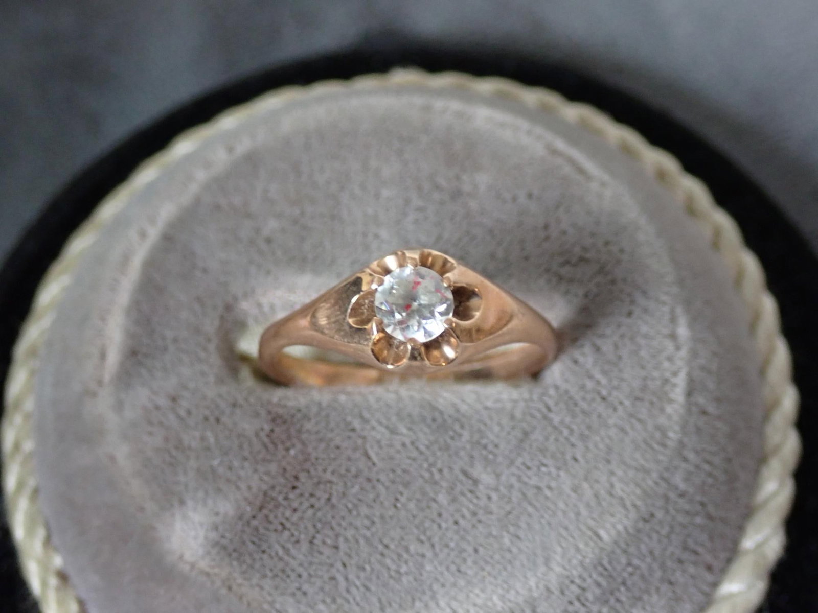10K Gold and CZ Ring: 2.2 Grams -size will be added