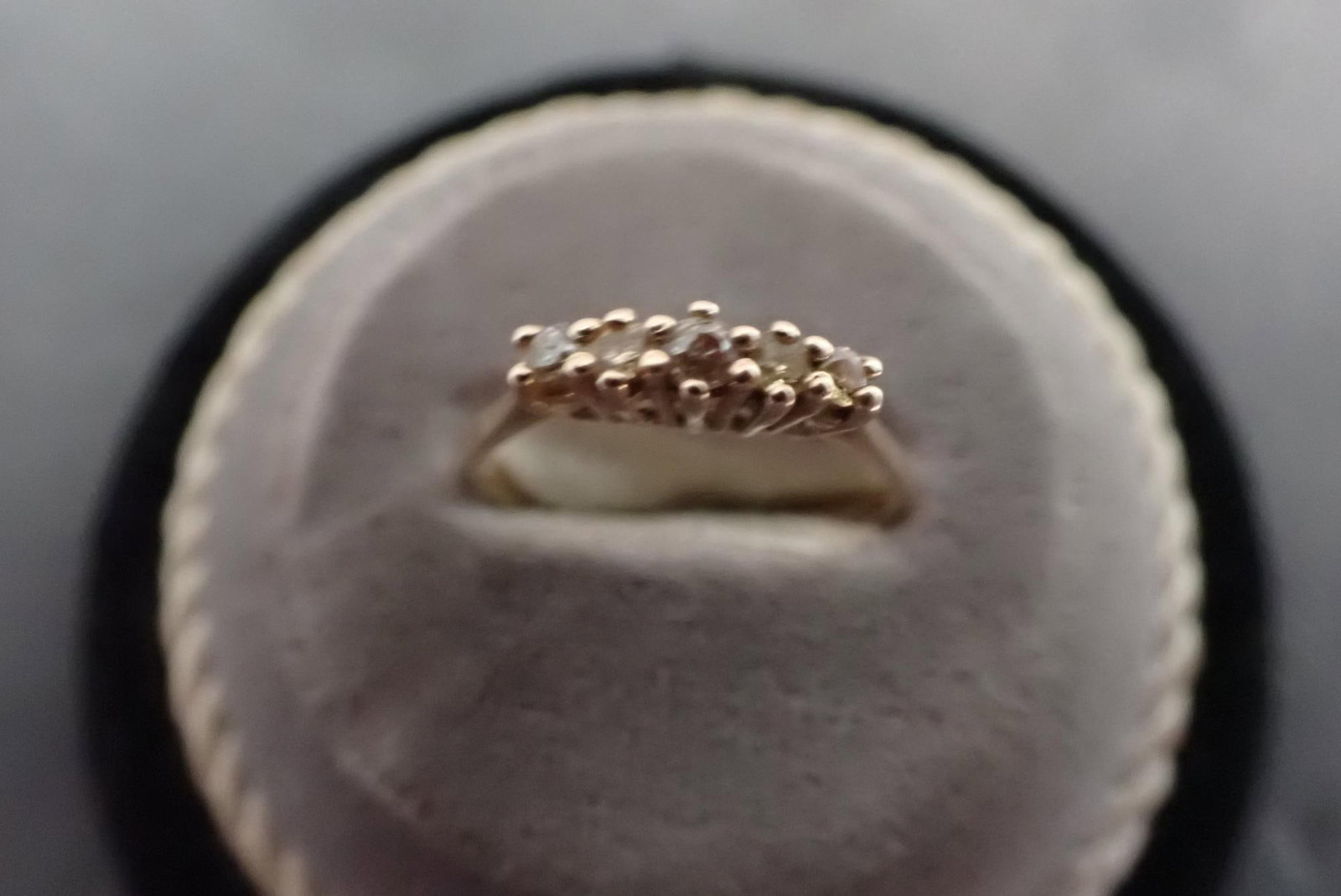 14K Gold Ring with Champagne/yellow diamonds: 2.2 Grams - size will be added