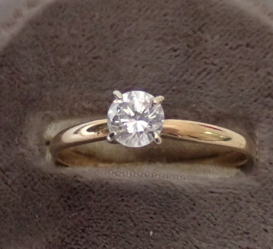 14K Ring with CZ Stone: 1.7 Grams - size will be added