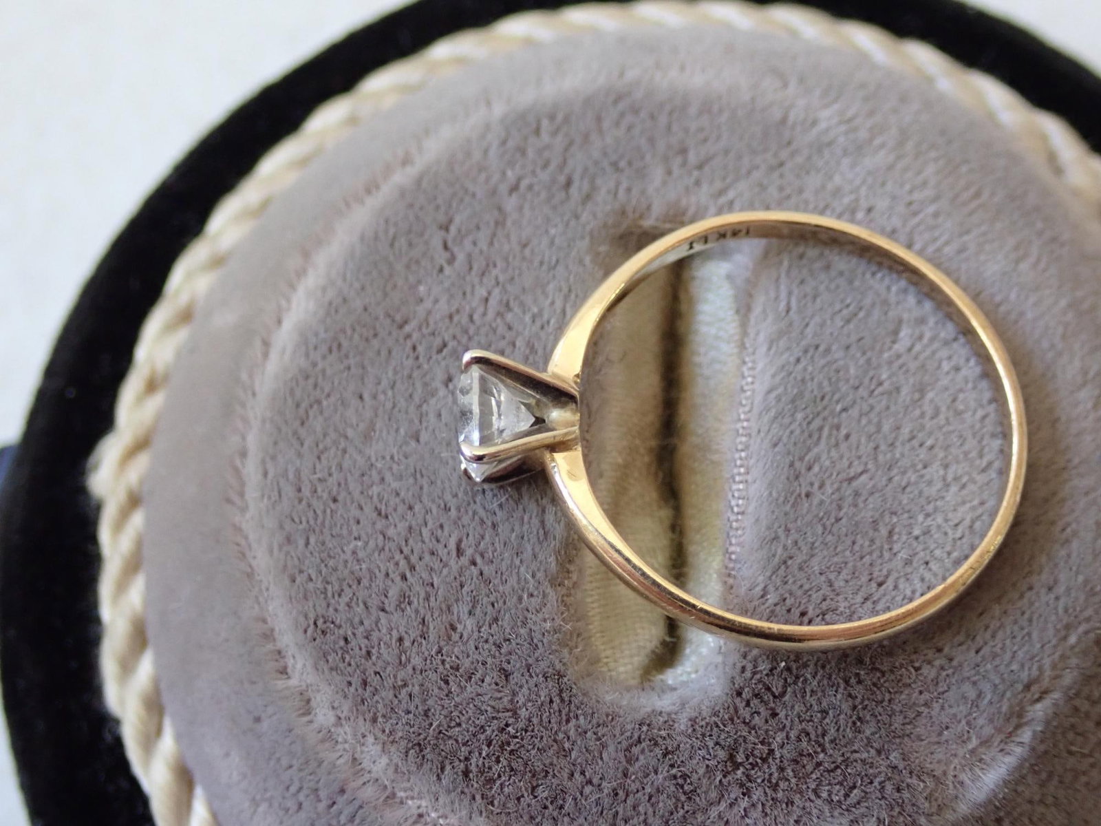 14K Ring with CZ Stone - 2