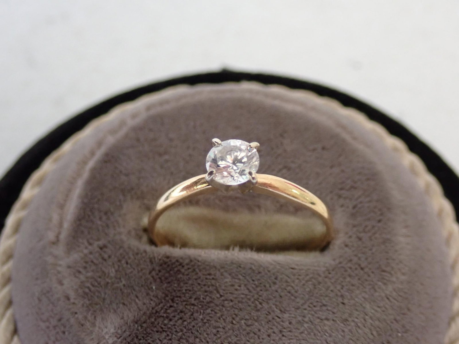 14K Ring with CZ Stone - 6