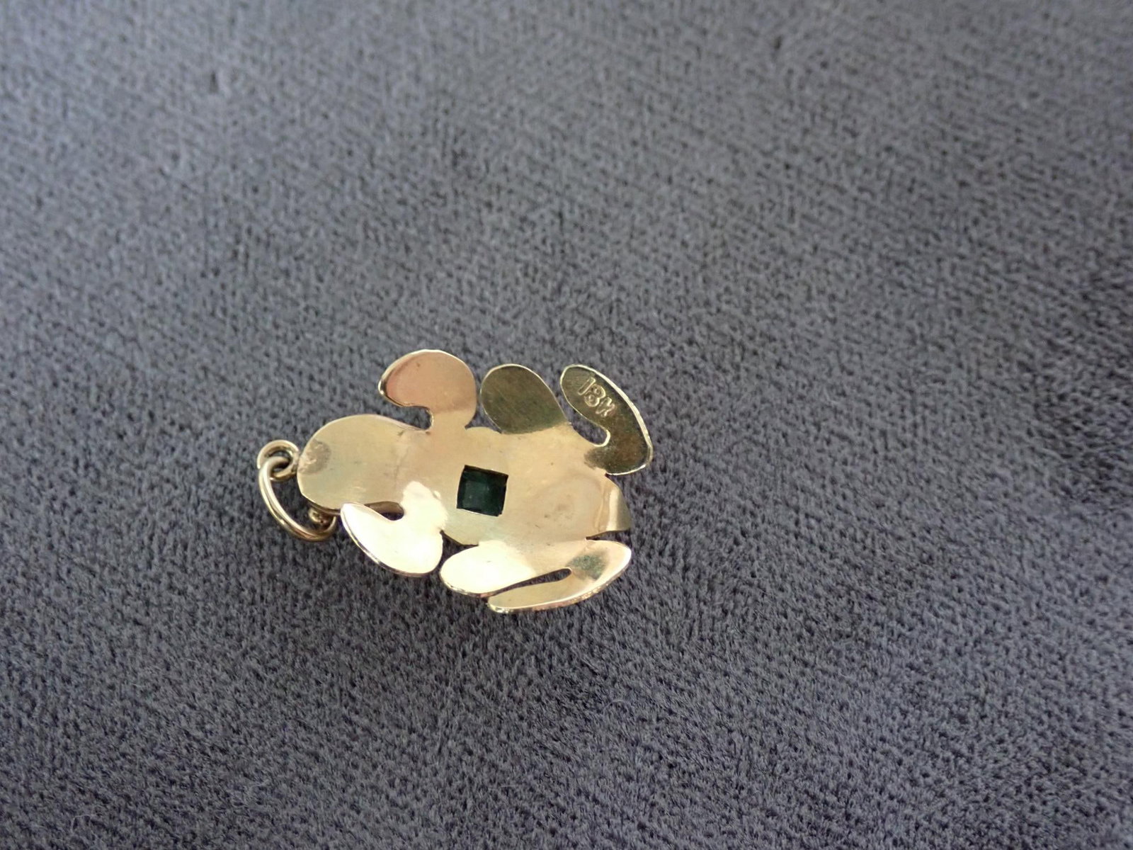 18K Gold Frog with Emerald - 3