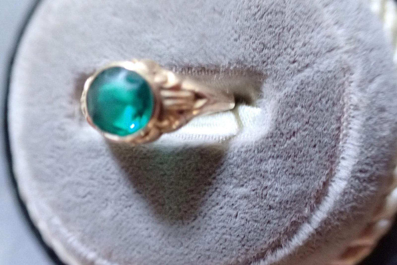 10K Ring with Synthetic Emerald - 2