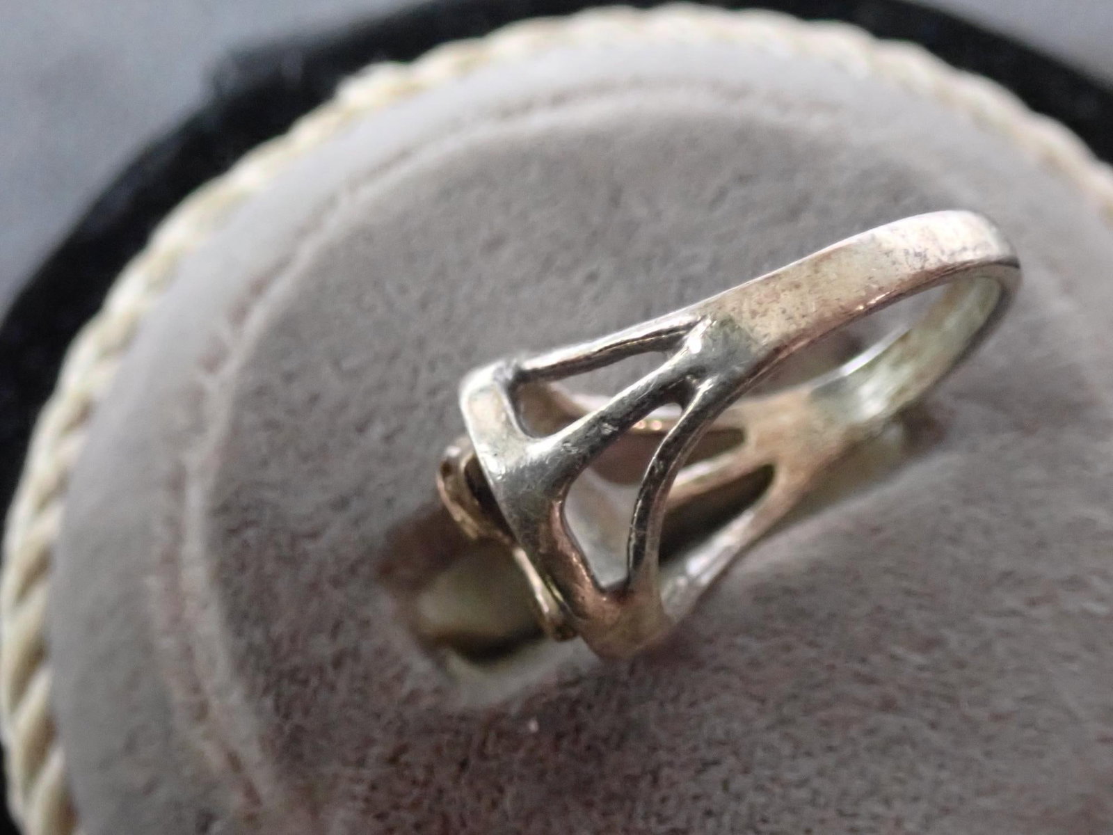 Sterling Silver Ring with 14K Dog Head - 6