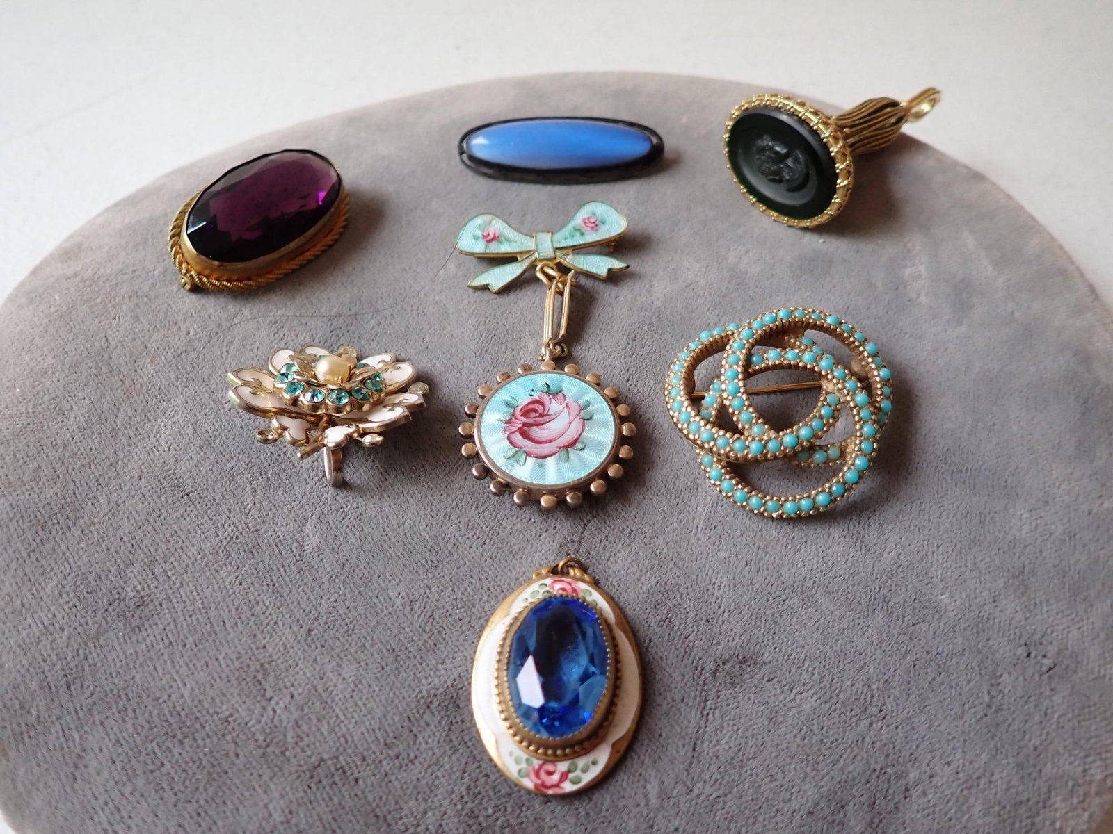 Signed Ciner Turquoise Pin & Other Jewelry (1 of 14)