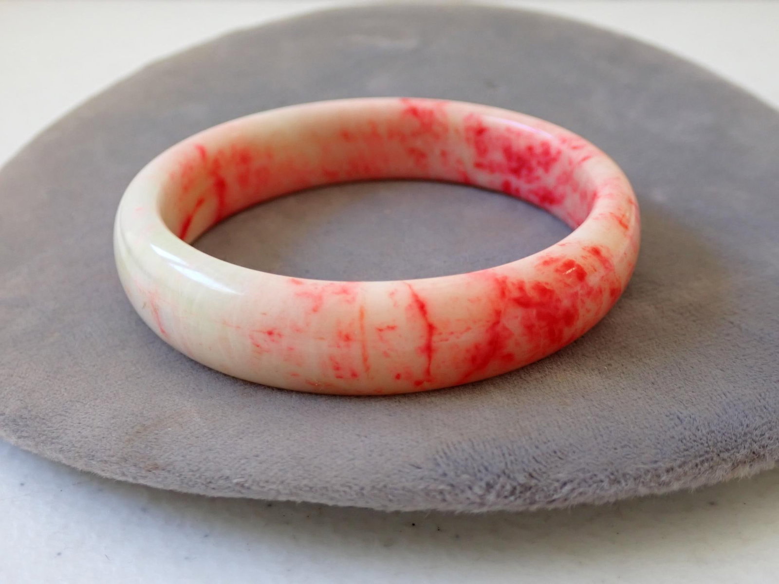 Blood Jade Bangle Bracelet (1 of 7)
