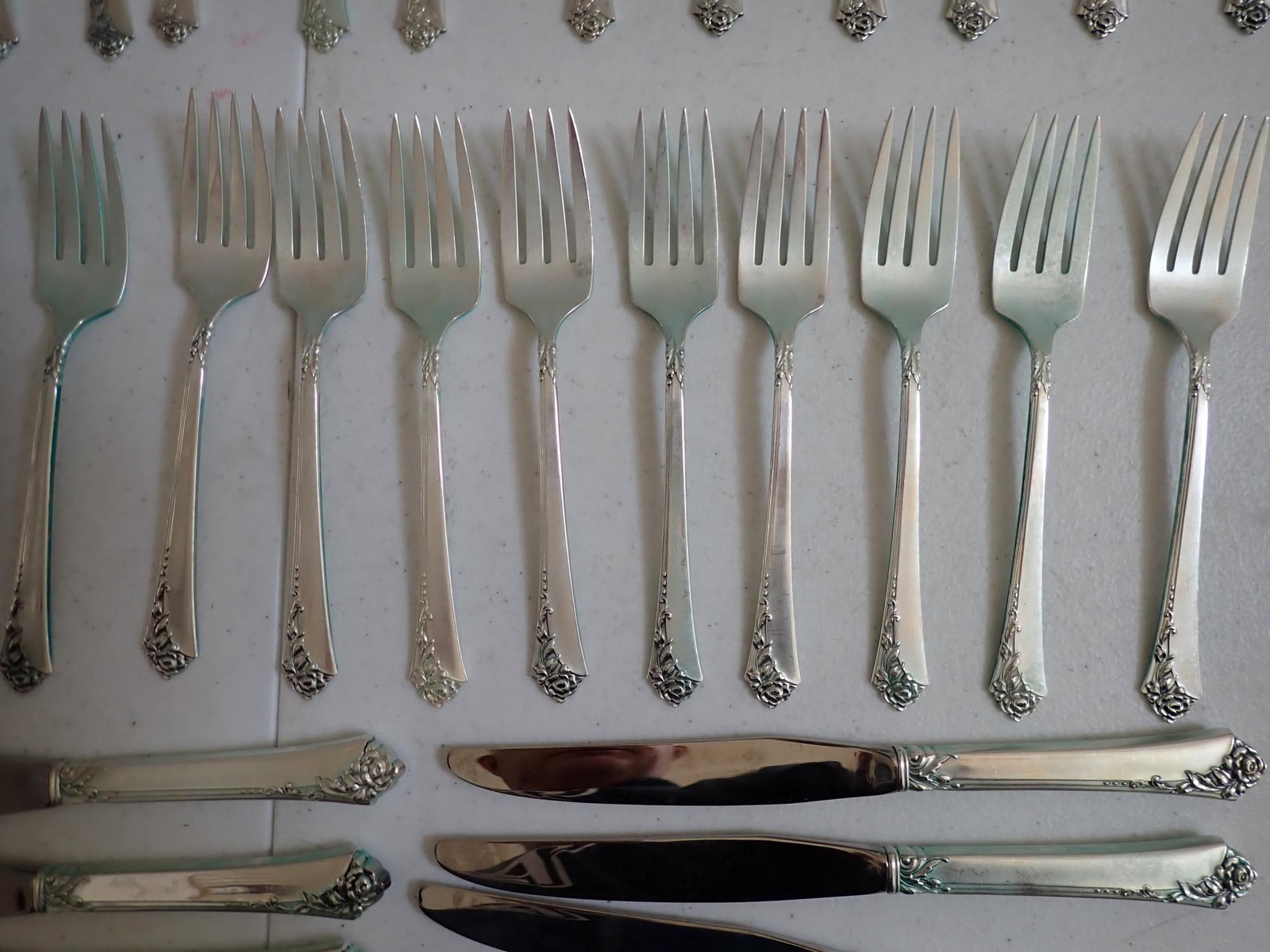 Heirloom Sterling Flatware Set - 7
