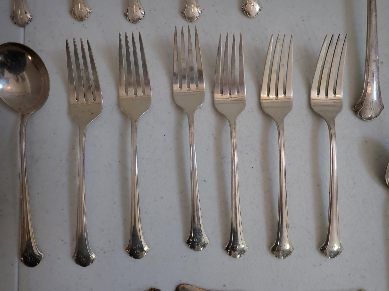 Towle Chippendale Sterling Flatware Set 56 Piece - 7