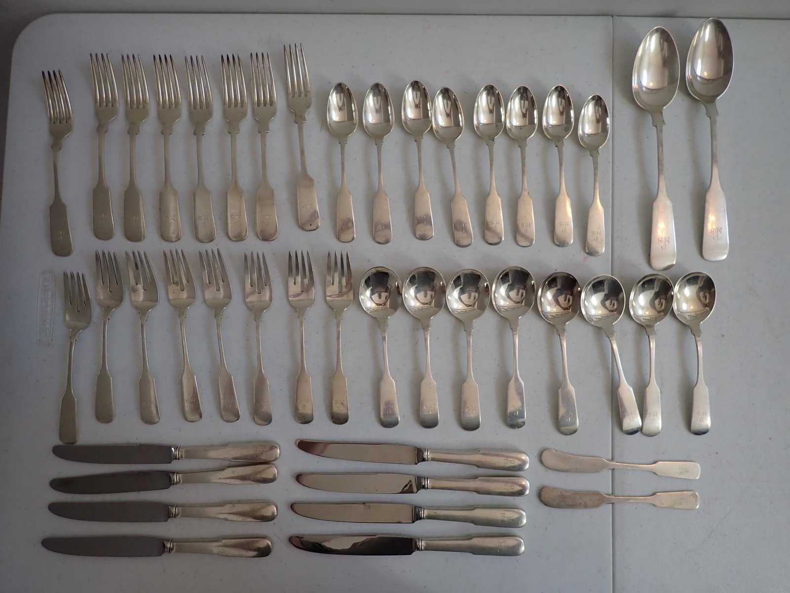 Sterling Old English Tipt Gorham Flatware Set (1 of 12)