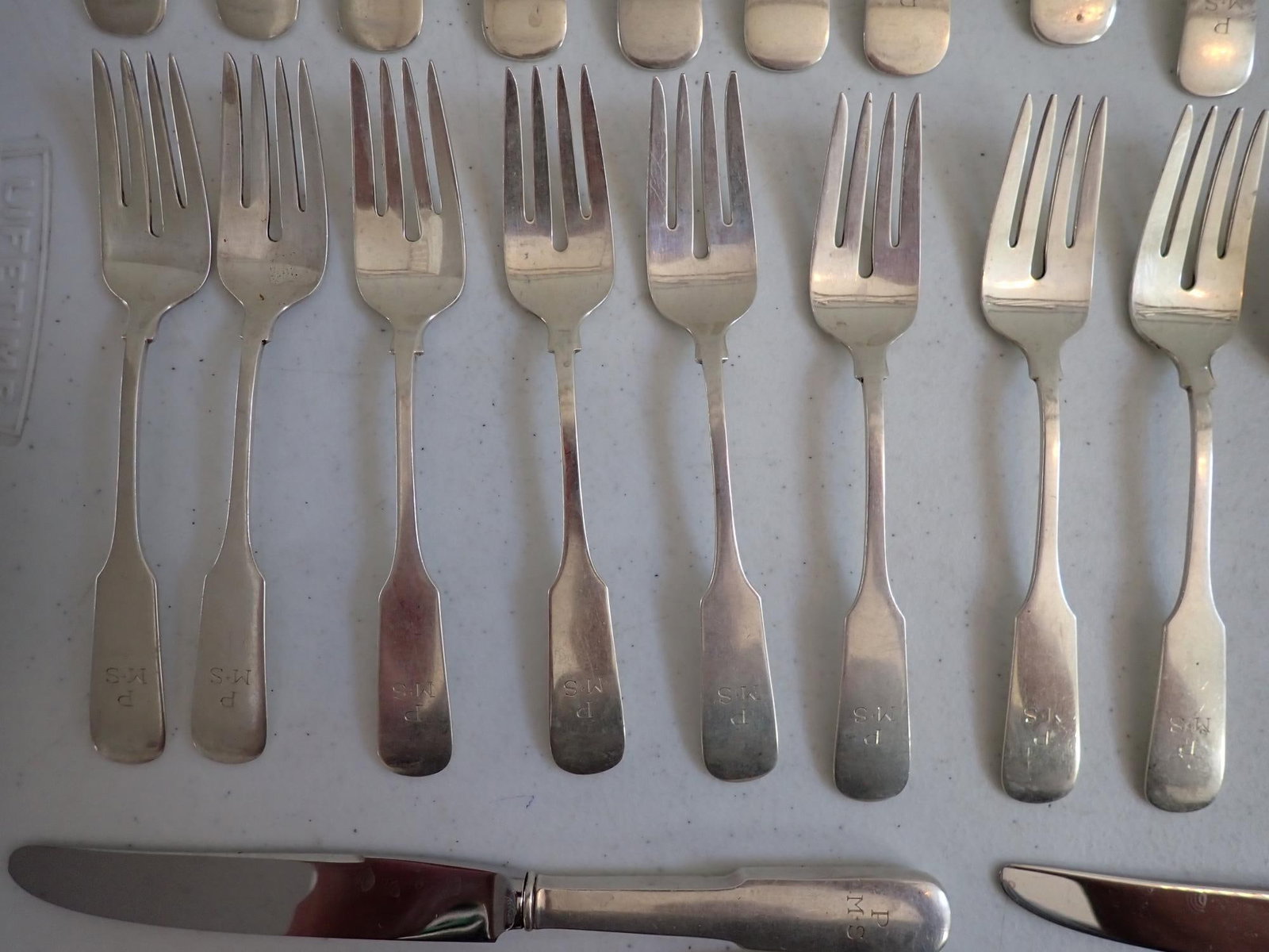 Sterling Old English Tipt Gorham Flatware Set - 6