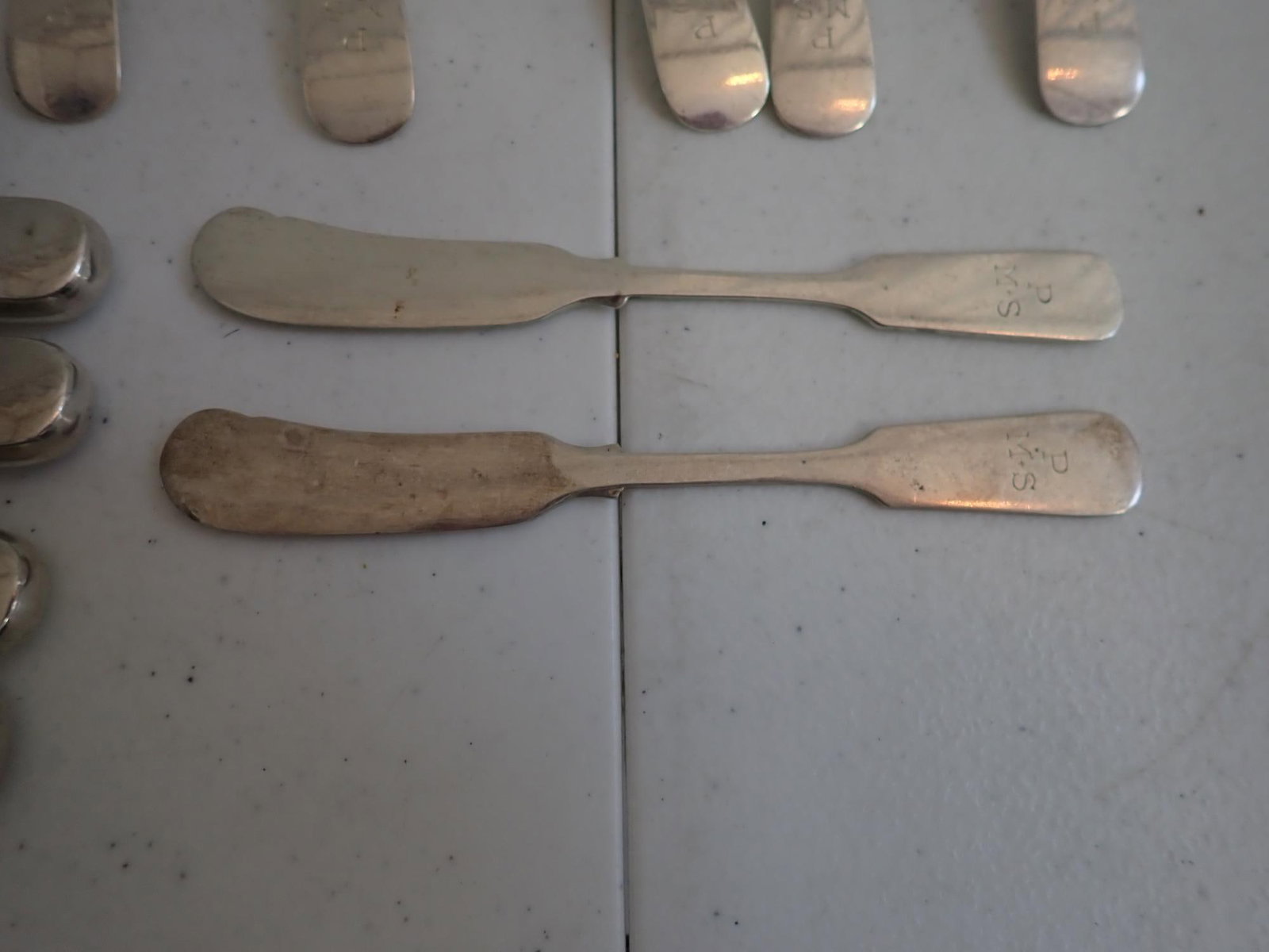 Sterling Old English Tipt Gorham Flatware Set - 9