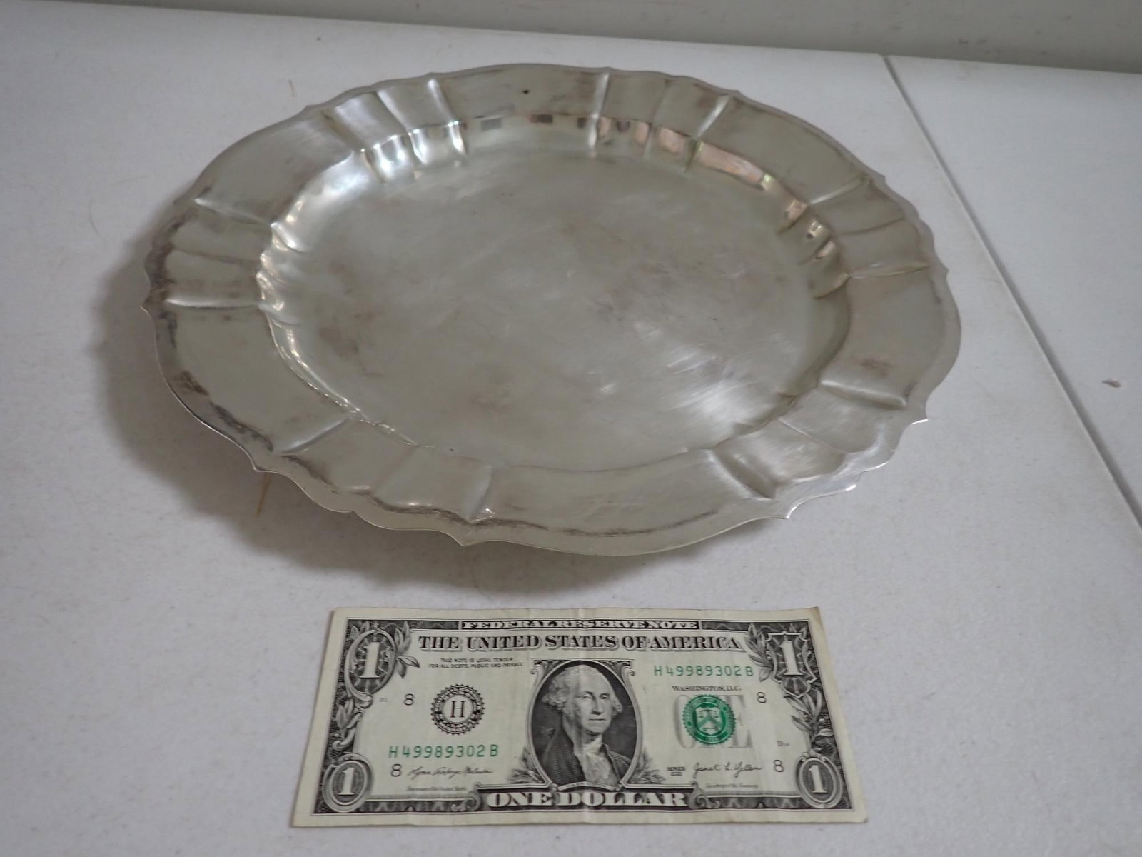 Gorham Sterling 13 1/2" Diameter Fluted Platter - 2
