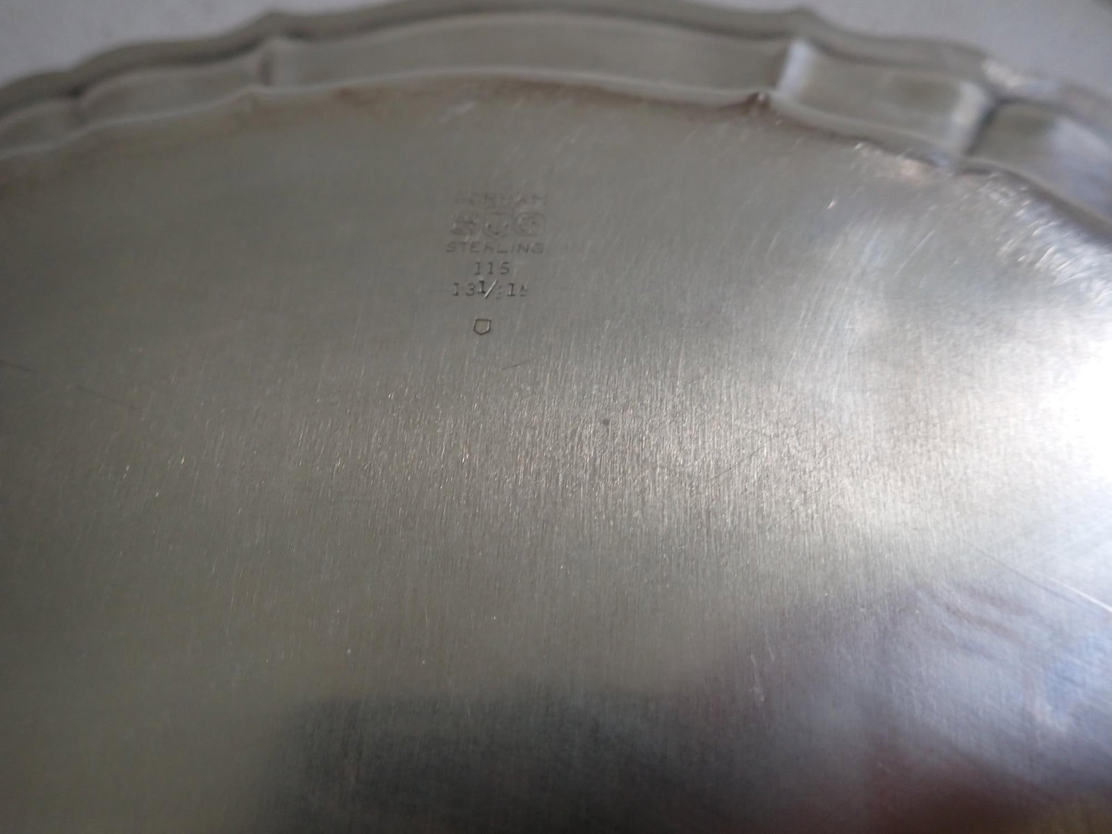 Gorham Sterling 13 1/2" Diameter Fluted Platter - 4