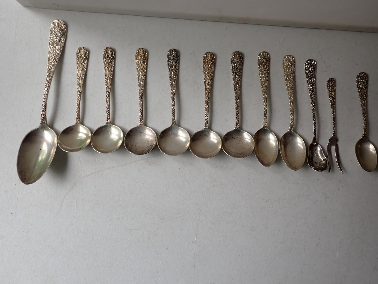 12 Piece Sterling Steiff Rose Serving & Other (1 of 7)