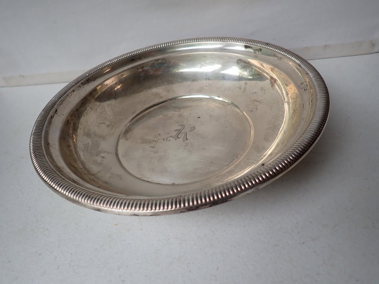 Sterling 10" Bowl Gorham Ornate Rim (1 of 4)