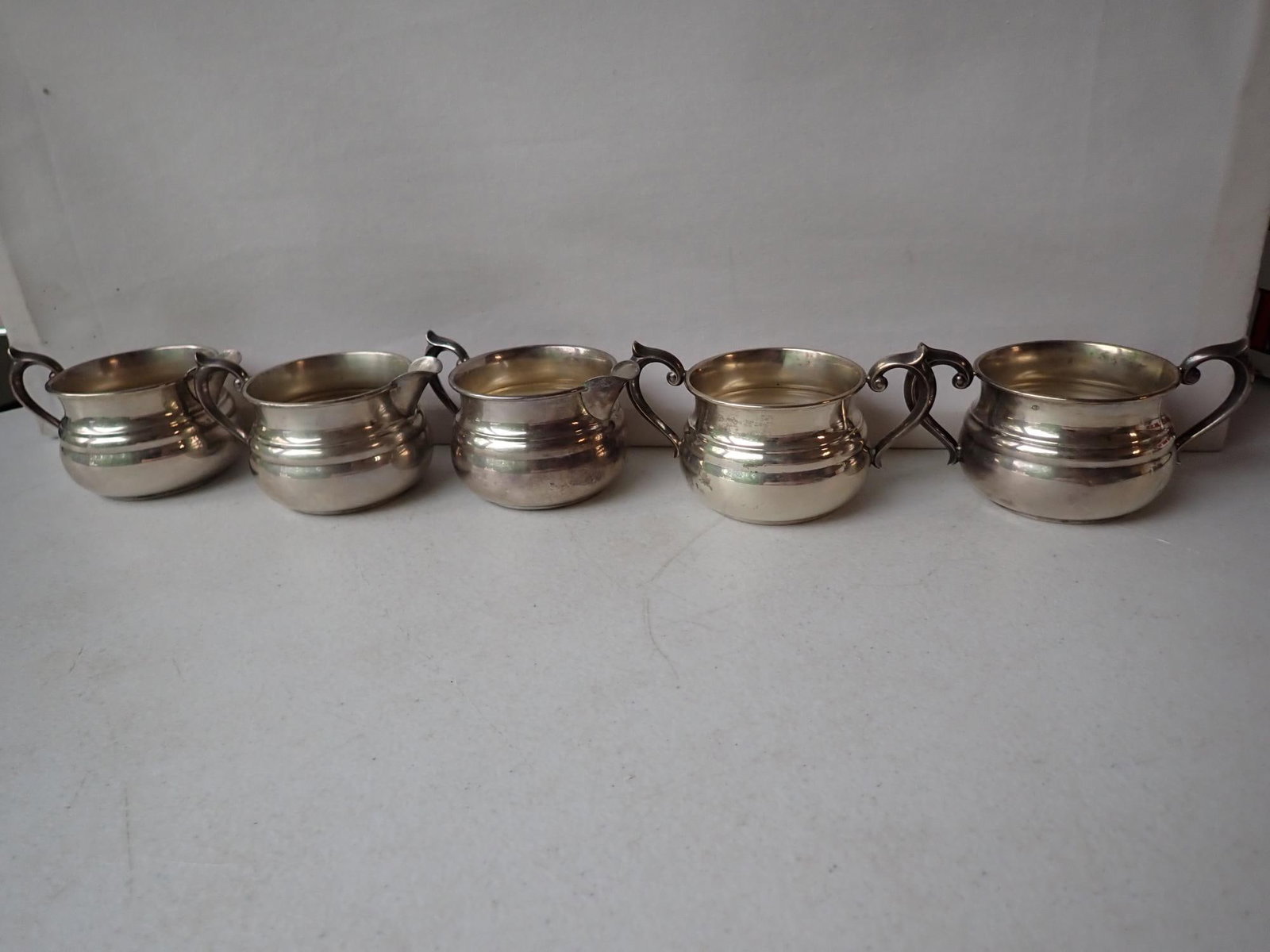 Gorham Sterling Creamer and Sugar: 8.0 troy ounces.