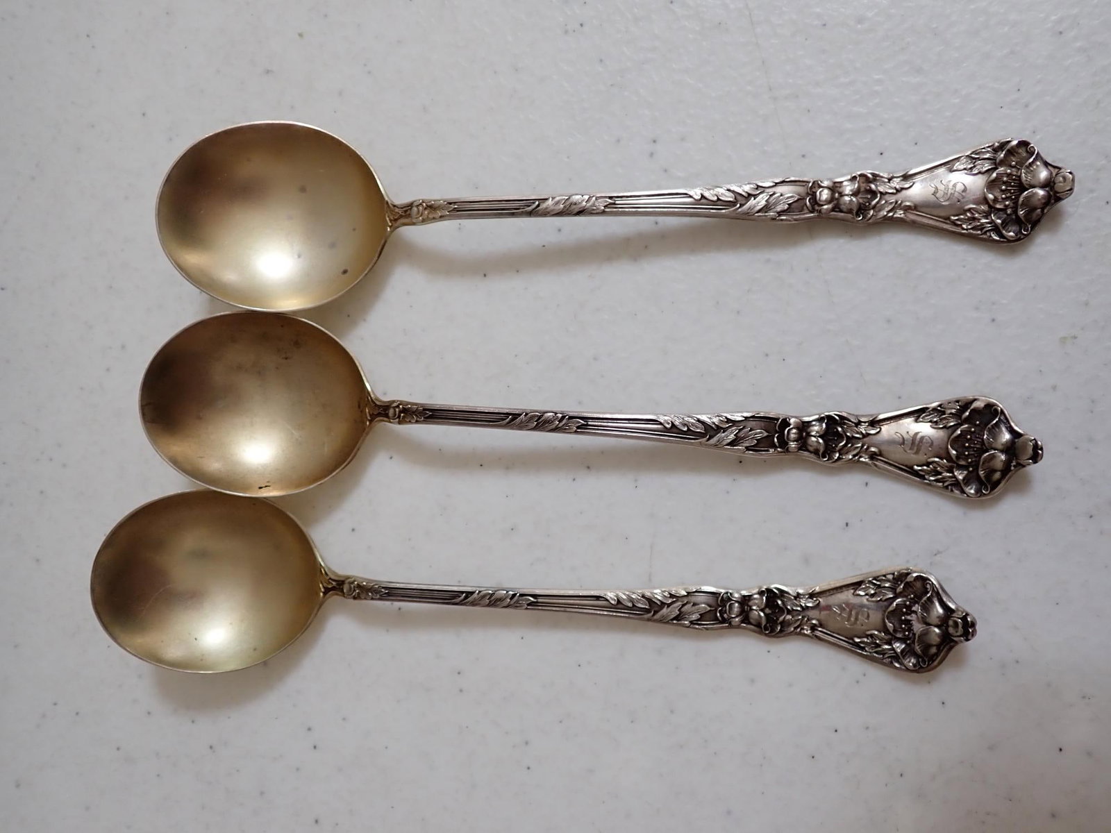 Sterling Silver Serving Spoons and Fork - 9