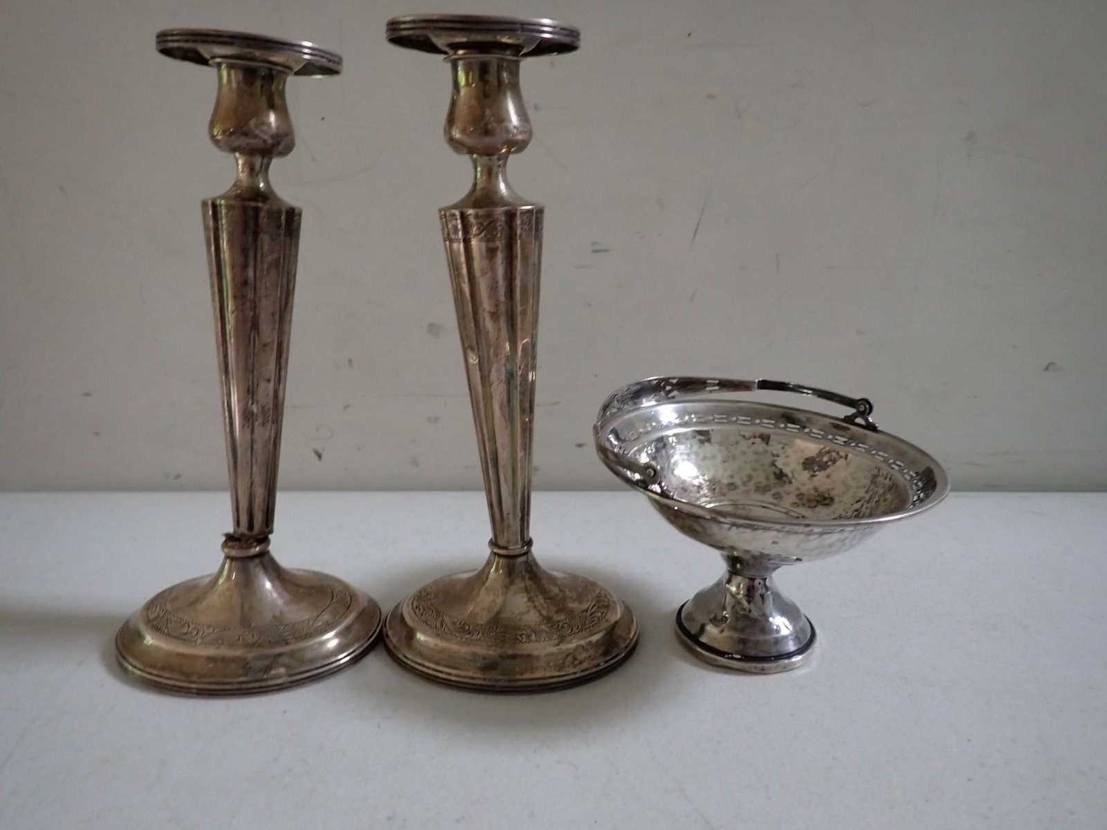 J.E. Caldwell Weighted Sterling Candlesticks (1 of 6)