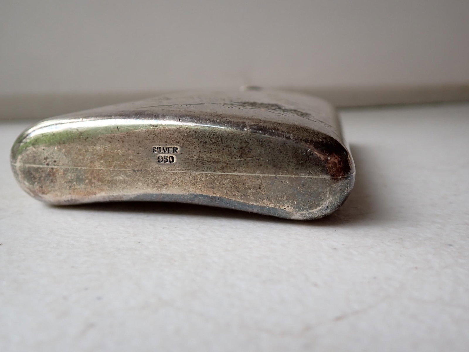 Silver Marked 800 Flask - 4
