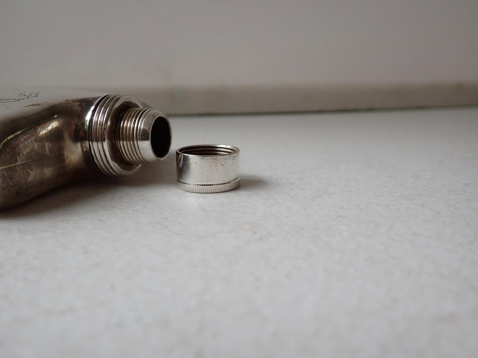 Silver Marked 800 Flask - 5
