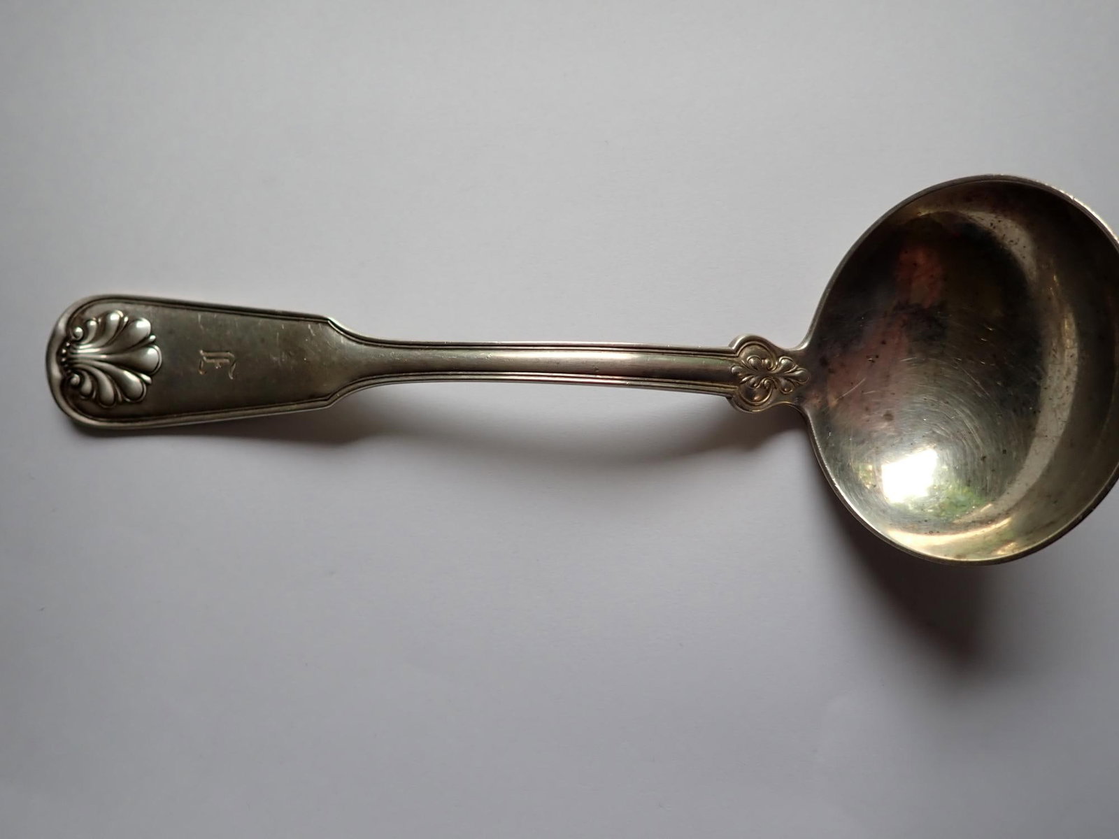 Tiffany & Co. Pat. 1905 Sterling Serving Spoon Ladle: Monogrammed 7 1/4". 3.2 troy ounces.