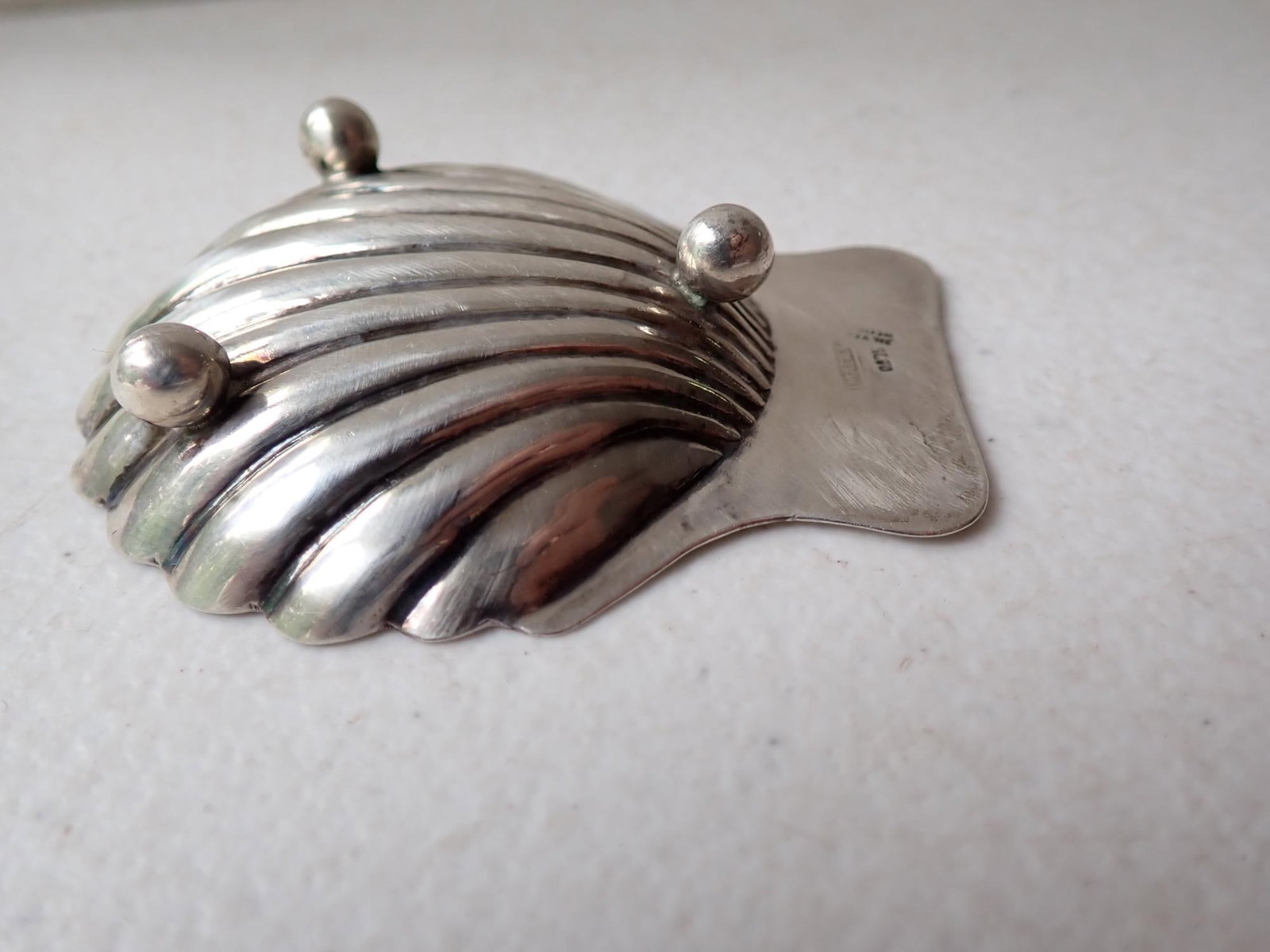 4 Oyster Shell Sterling Footed Dishes - 6