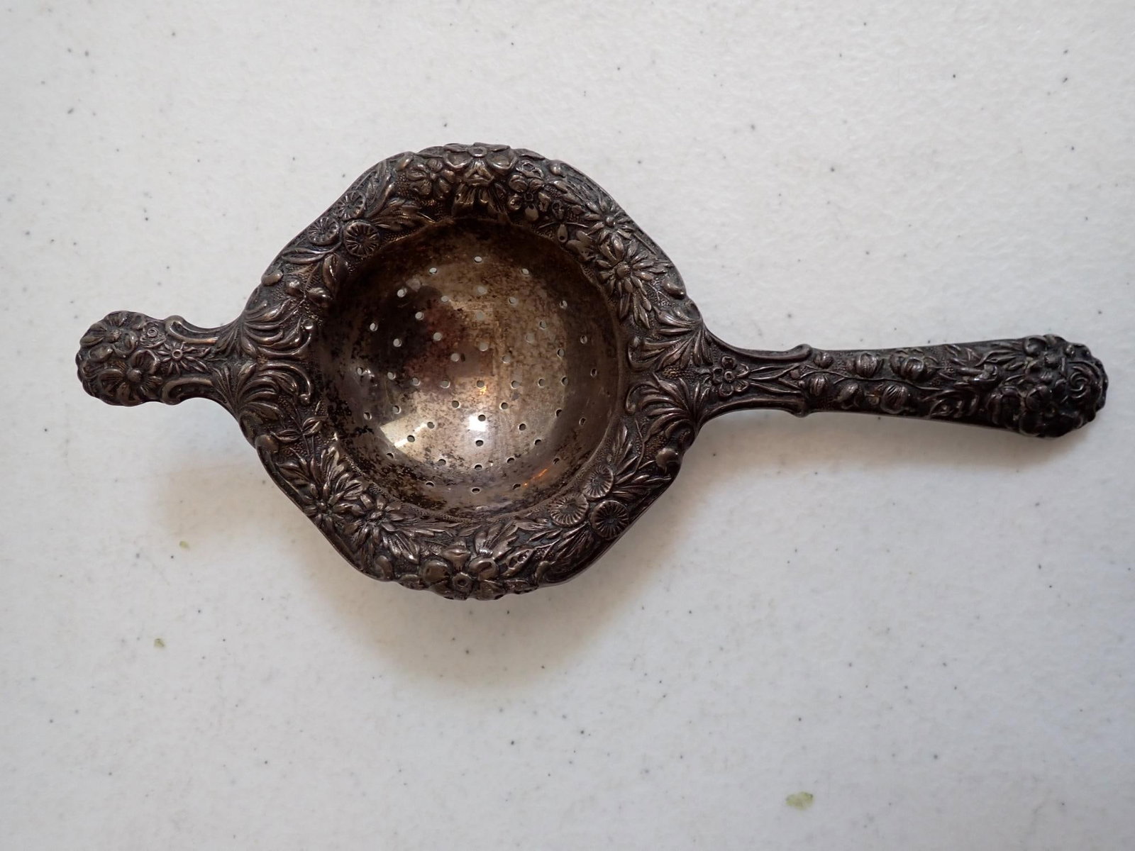 S. Kirk & Son Sterling Silver Tea Strainer: 2.2 troy ounces.