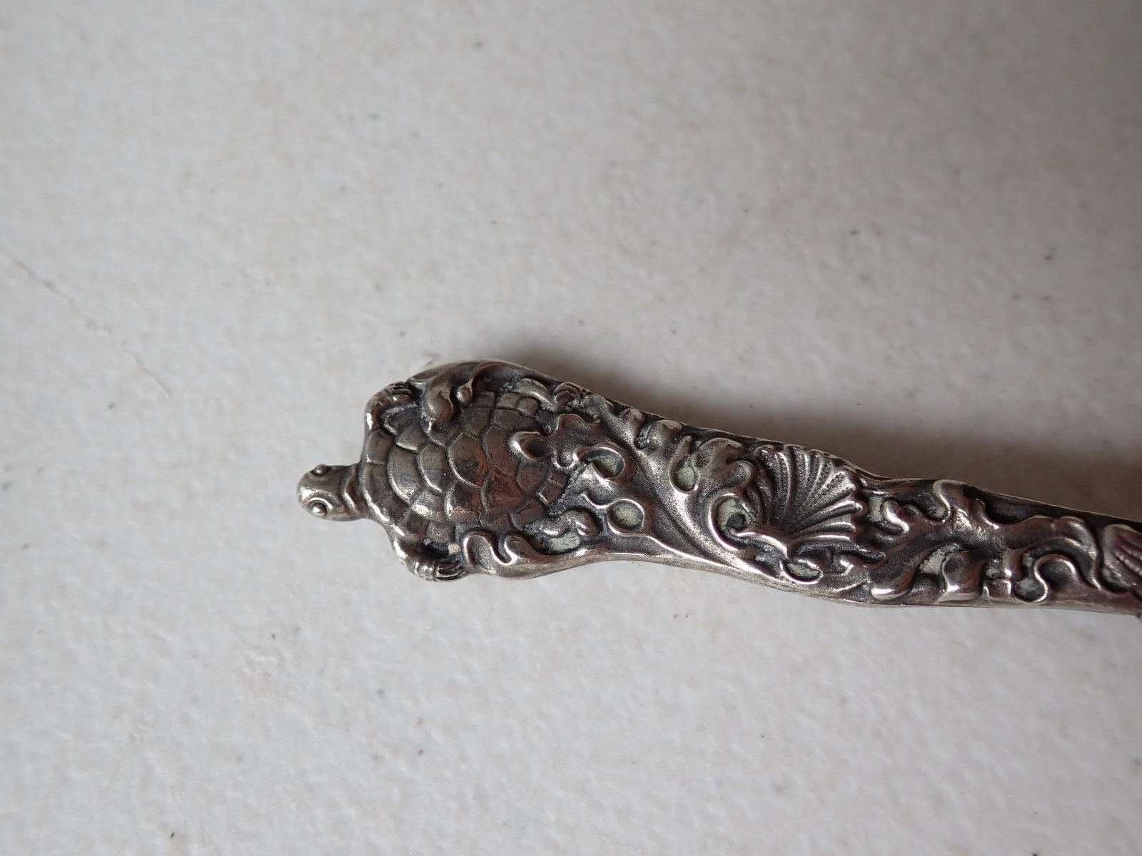 Gorham Sterling Heavy Ornate Turtle Design Spoon - 2