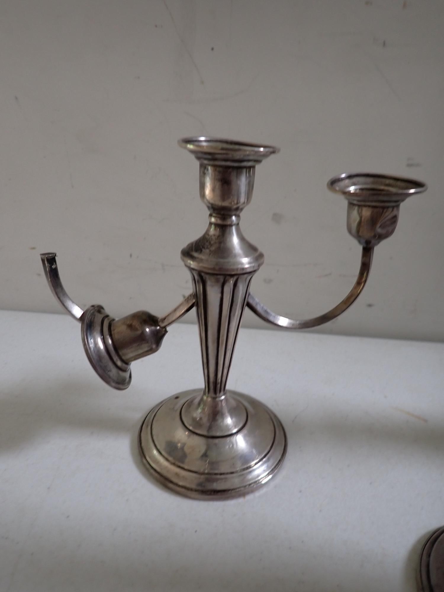 Weighted Candelabra and Candlesticks Sterling - 2