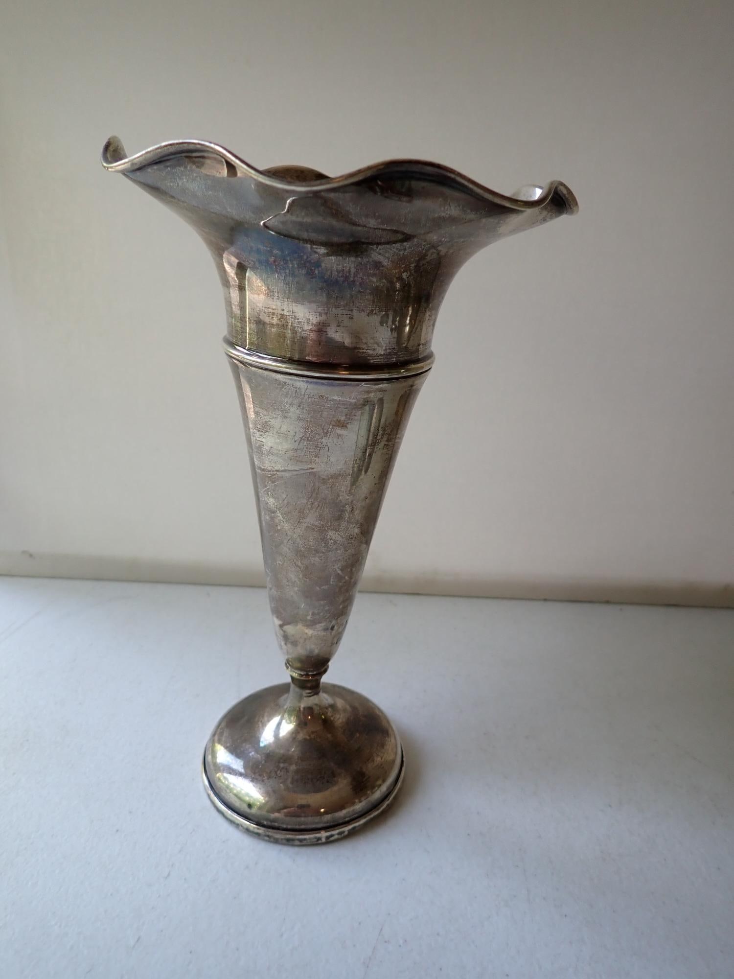 Weighted Sterling Vase, Candlestick, etc. - 4