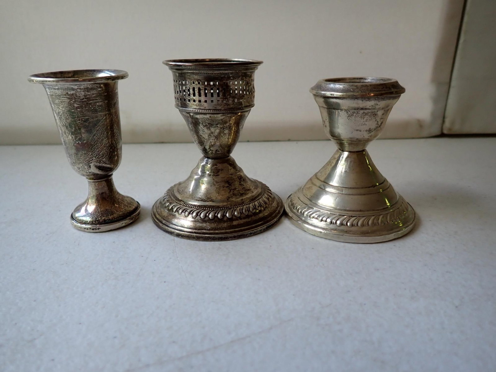 Weighted Sterling Vase, Candlestick, etc. - 8