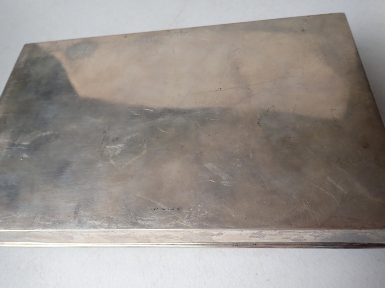 2 Wood Lined Sterling Presentation Cigar boxes - 7