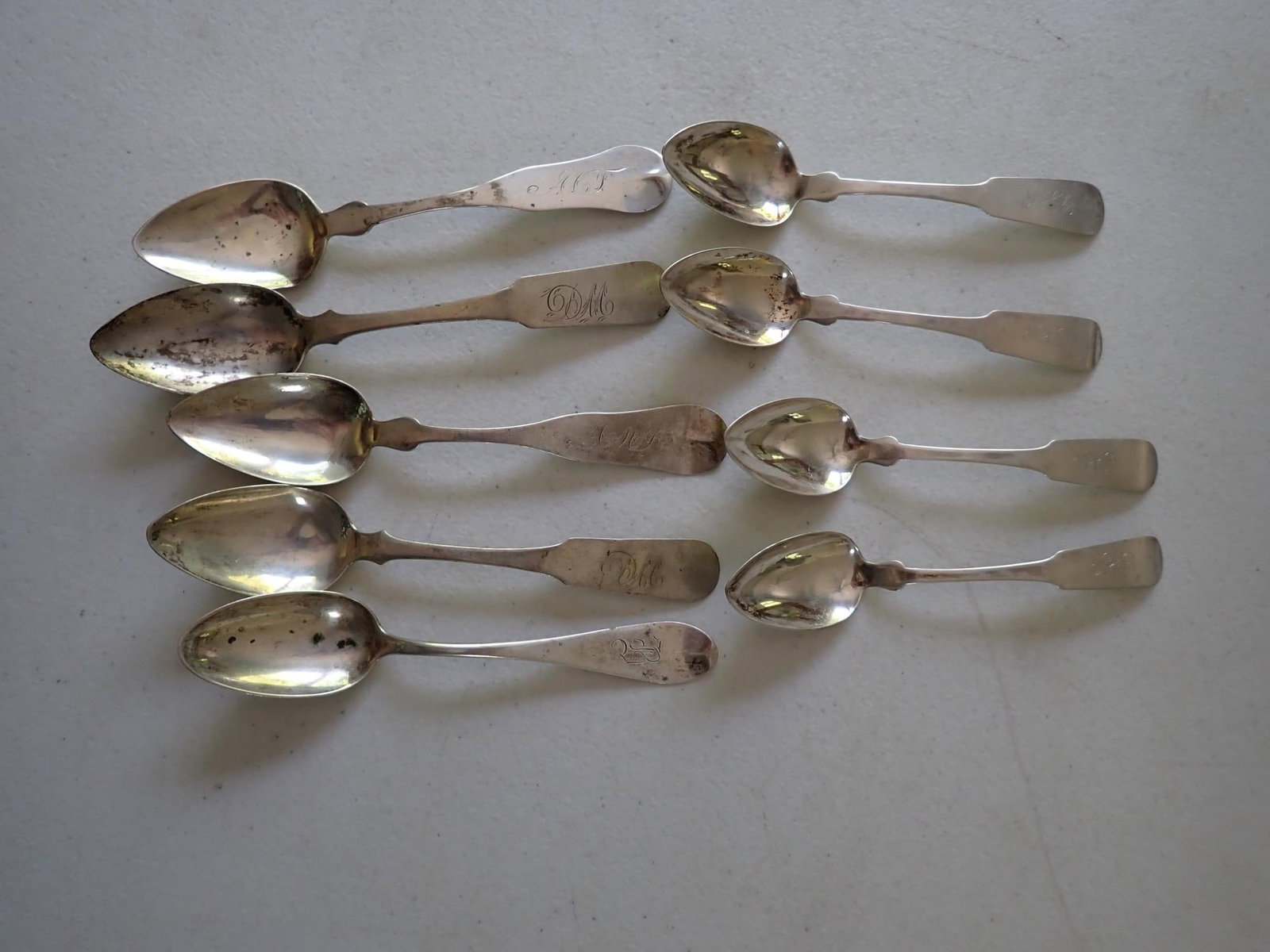 Boston & Worcester Silversmith Coin Silver Spoons (1 of 7)