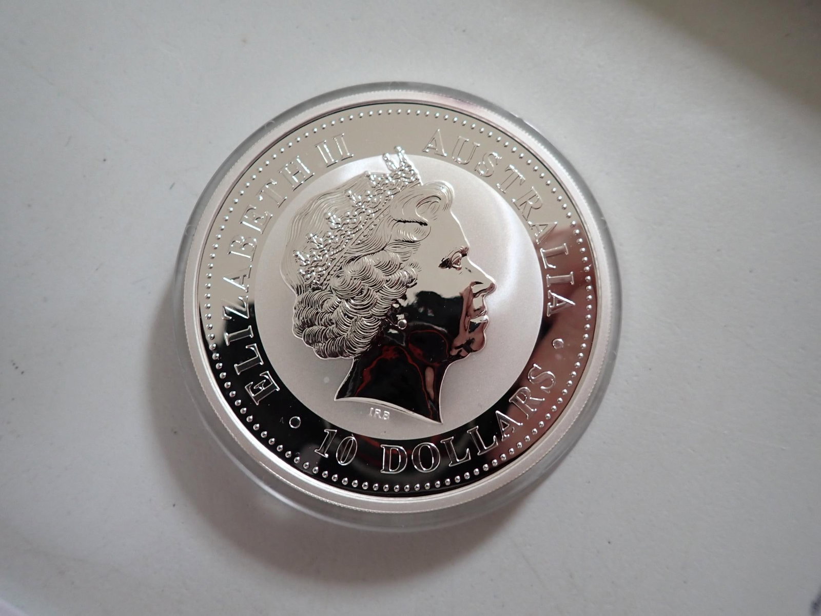 2001 Australian Silver 10 ounce coin: 10 Dollar coin with 10 ounces of .999 silver