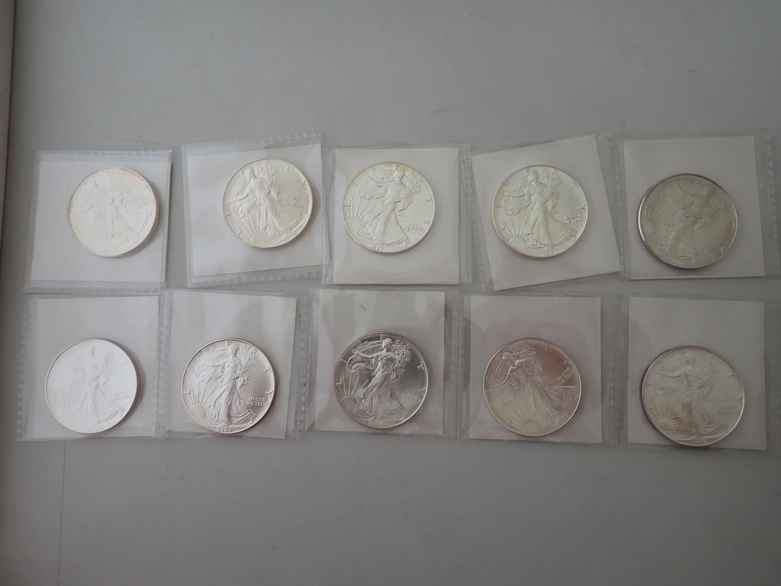 1980s & 1990s American Silver Eagle Coins (1 of 5)