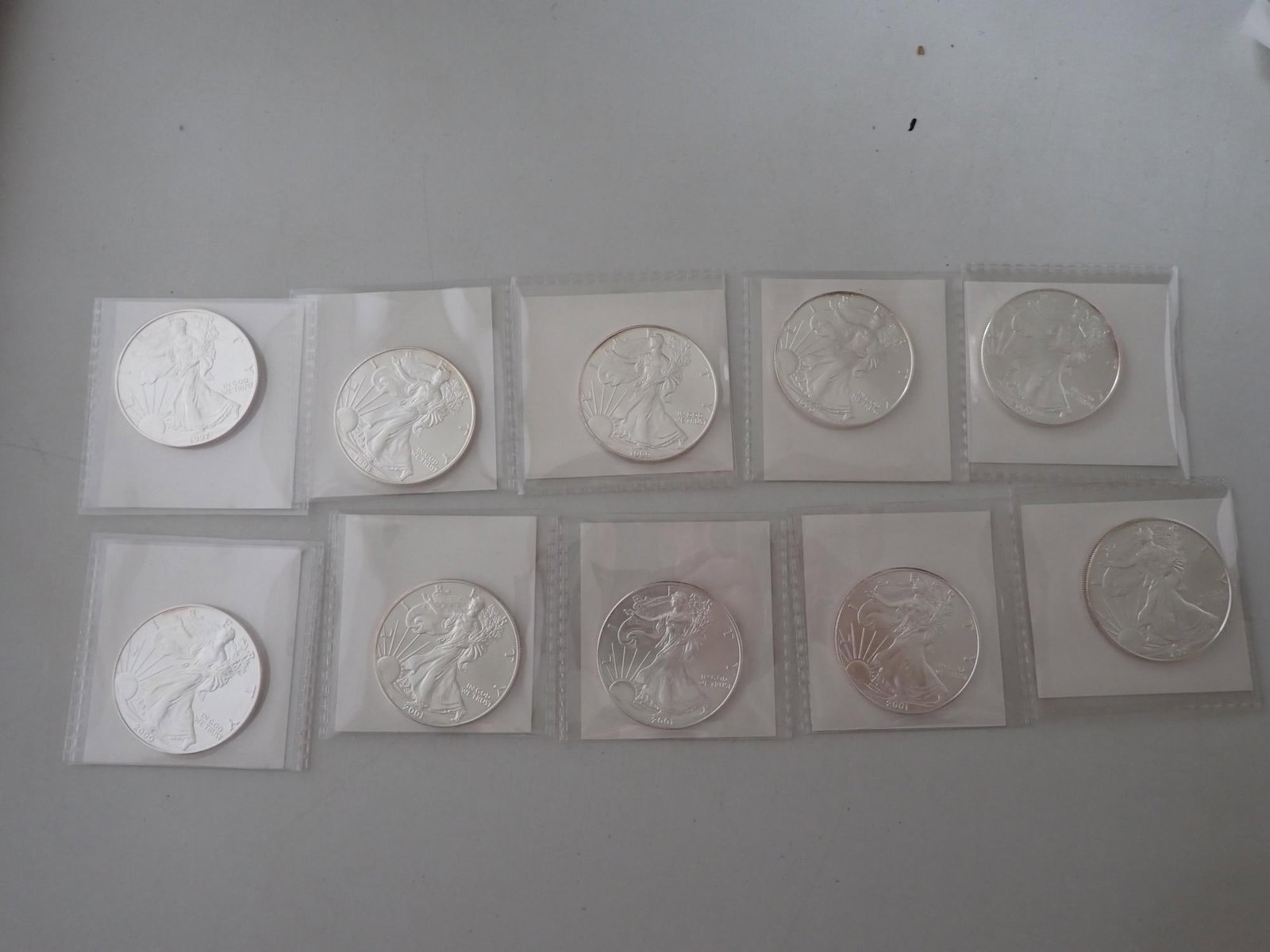 1980s & 1990s American Silver Eagle Coins (1 of 6)