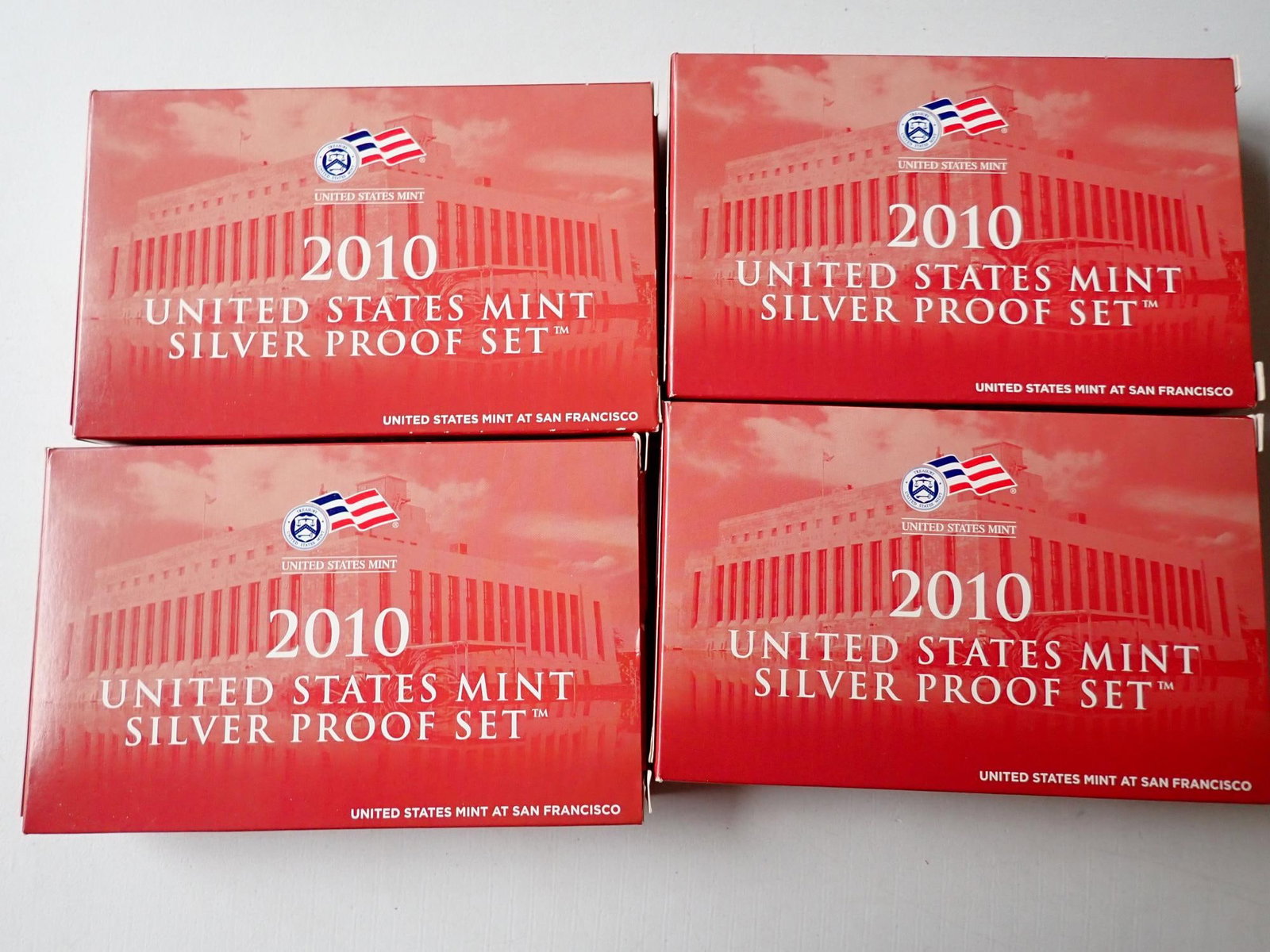 (4) 2010 U.S. Mint Silver Proof Sets: (4) 2010 U.S. Mint Silver Proof Sets