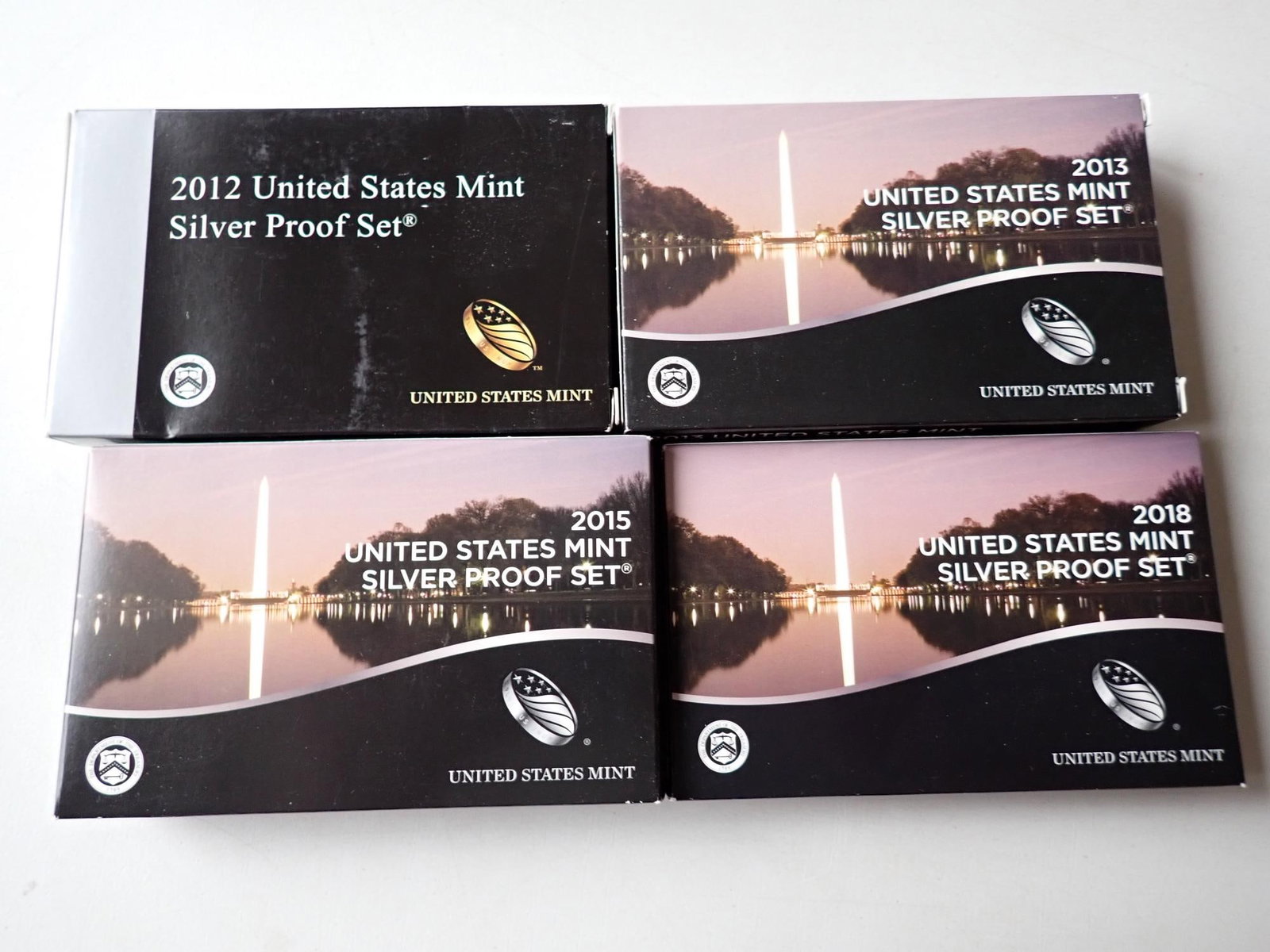 2012, 2013, 2015, & 2018 U.S. Silver Proof Sets: 2012, 2013, 2015, & 2018 U.S. Silver Proof Sets