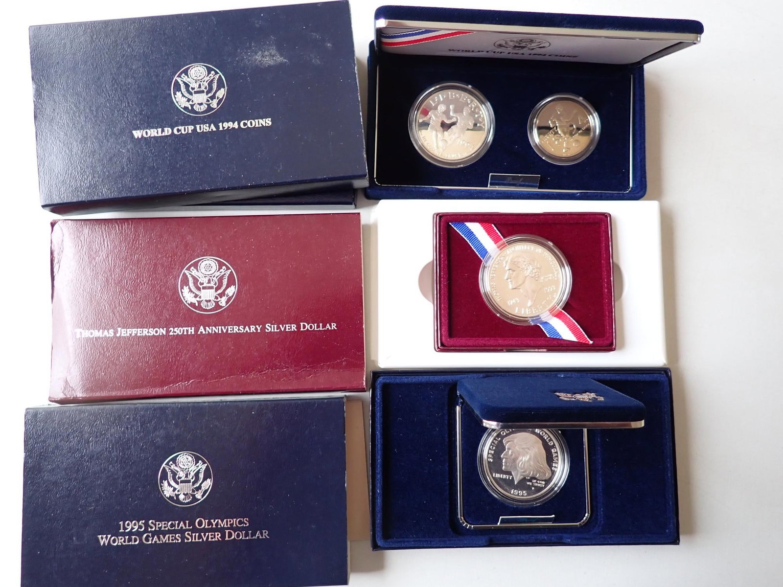 1993, 1994, & 1995 Silver Commemorative Coins (1 of 9)