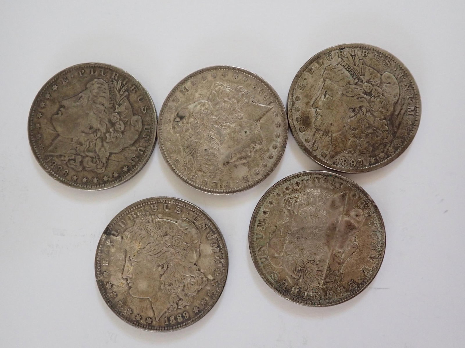 5 Morgan Silver Dollars (1 of 13)