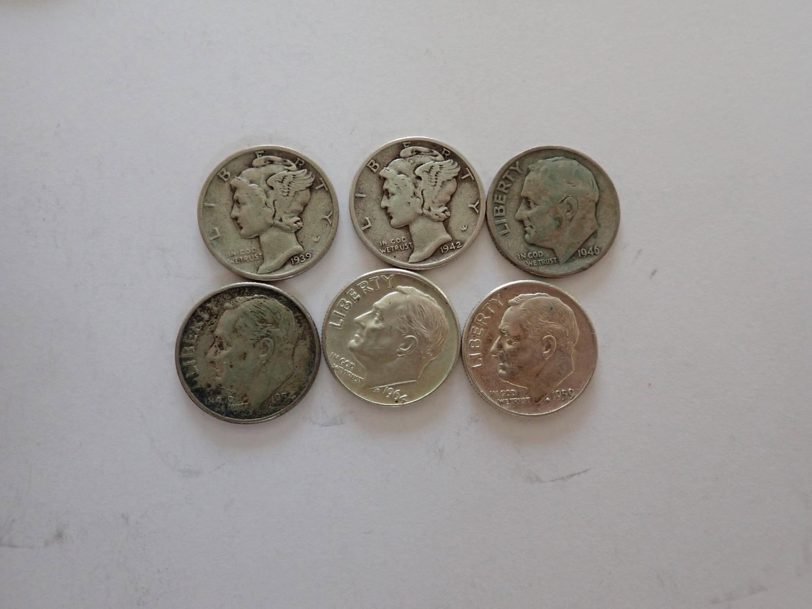 Silver Half Dollars, Quarters, and Dimes - 12